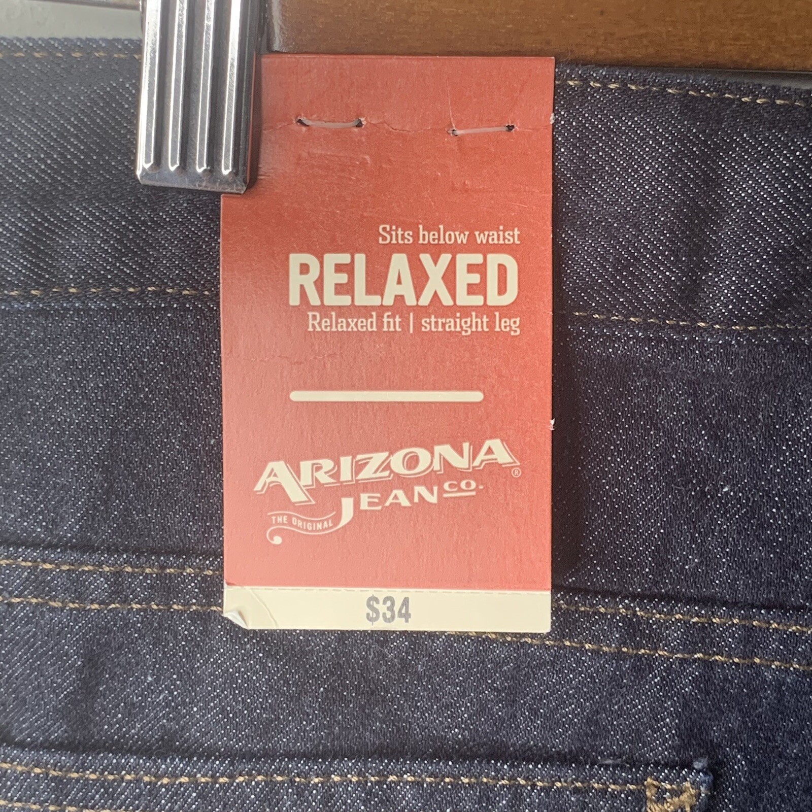 Arizona Jeans Relaxed Fit Below Waist Straight Leg Boy’s Size 10 Husky NWT