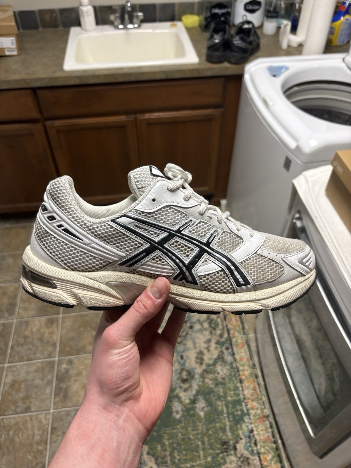 ASICS GEL-1130 White Cloud Grey Size 13