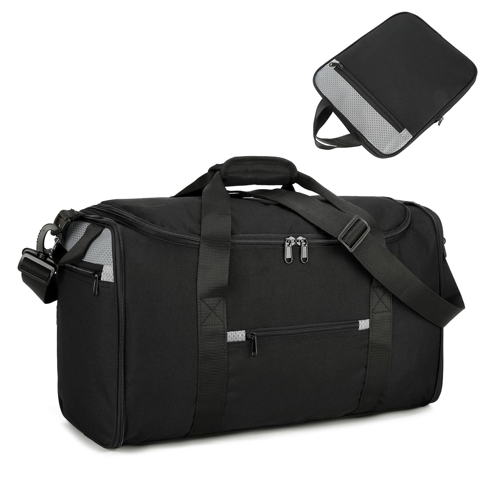 18 inch Small Gym Bag for Men – Foldable Duffel Bags for Airplanes Carry On D…