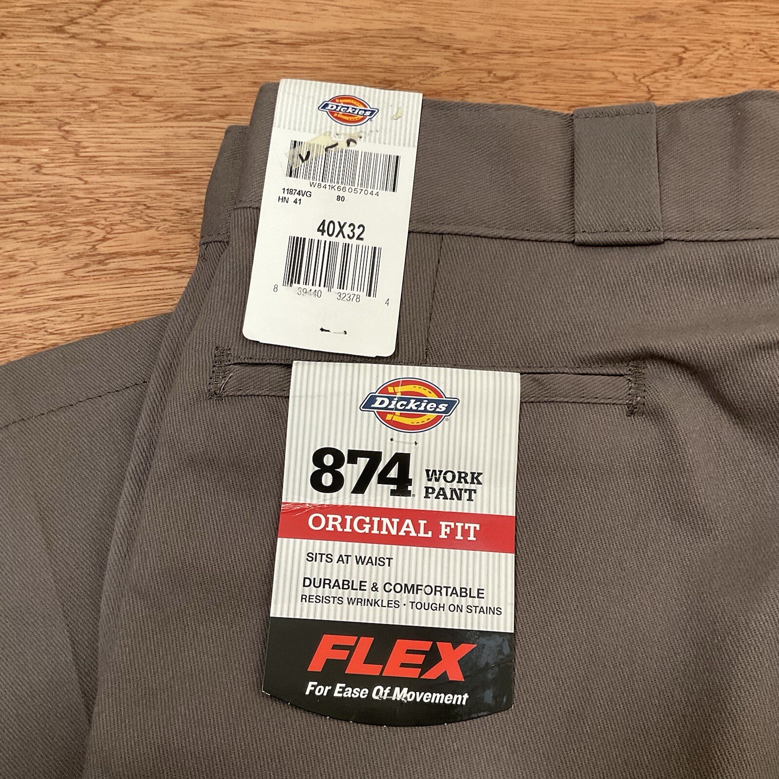 Dickies pants Mens 38×32 Gray 874 FLEX Classic Original Fit Uniform Straight Leg