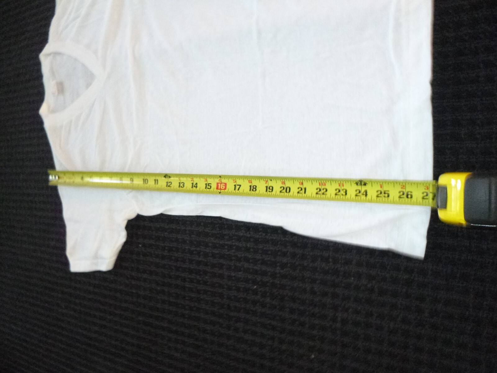Vtg 70s BVD V-Neck WHITE T-Shirt Undershirt Single Stitch 50/50 Poly Cotton Sz L