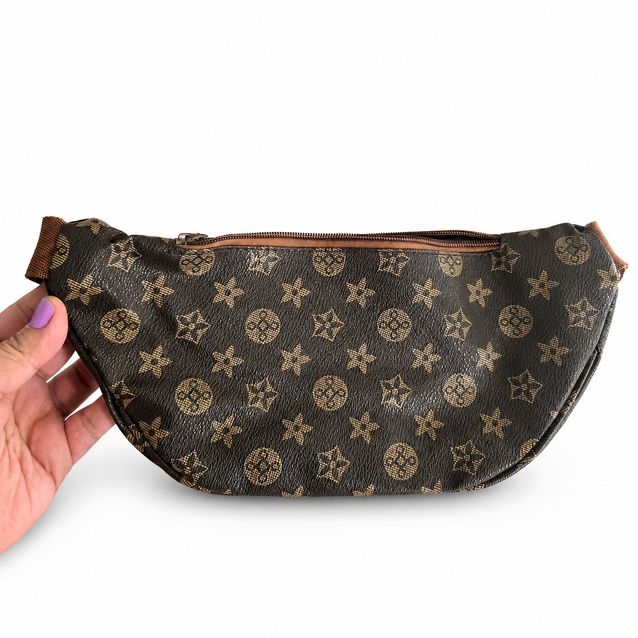 Waist Bag Women Waterproof with Adjustable Strap, Brown