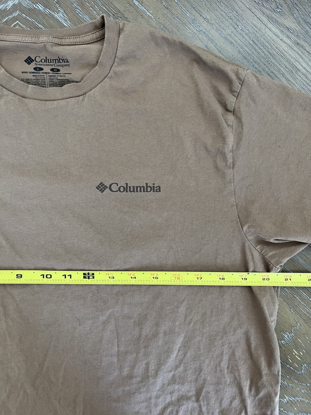 Columbia Brown Outdoor Nature Graphic Print Logo Double-Sided Crew Neck Tee L