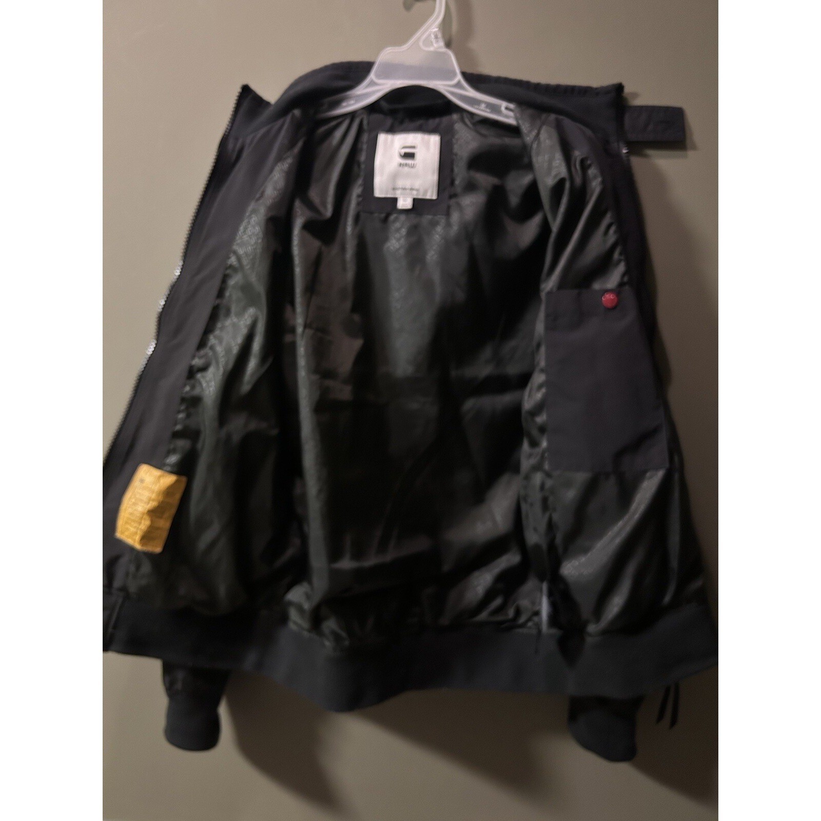 G-Star Raw Men’s Dark Black Meson Full Zip Track Jacket Cafe Racer Members Only