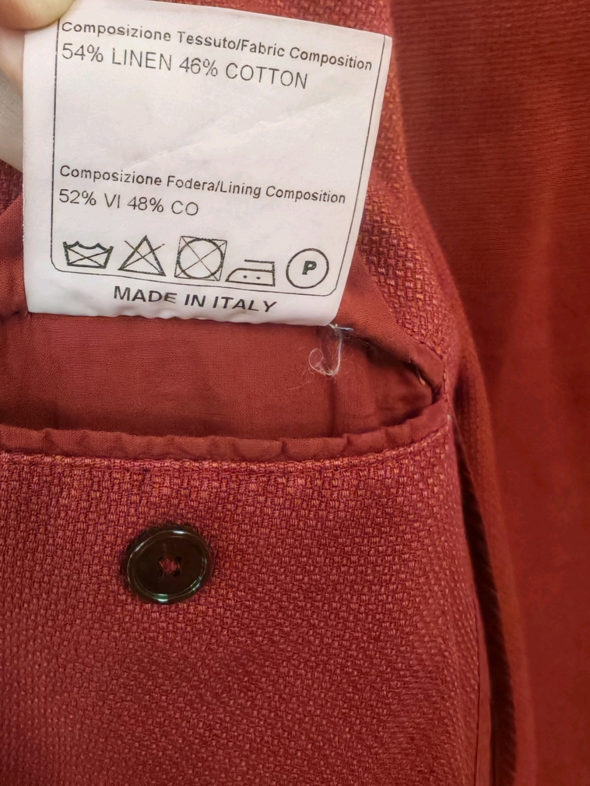 TAGLIATORE 700€ Men’s Blazer Jacket Linen & Cotton Size EU52 ( L ) Made in Italy