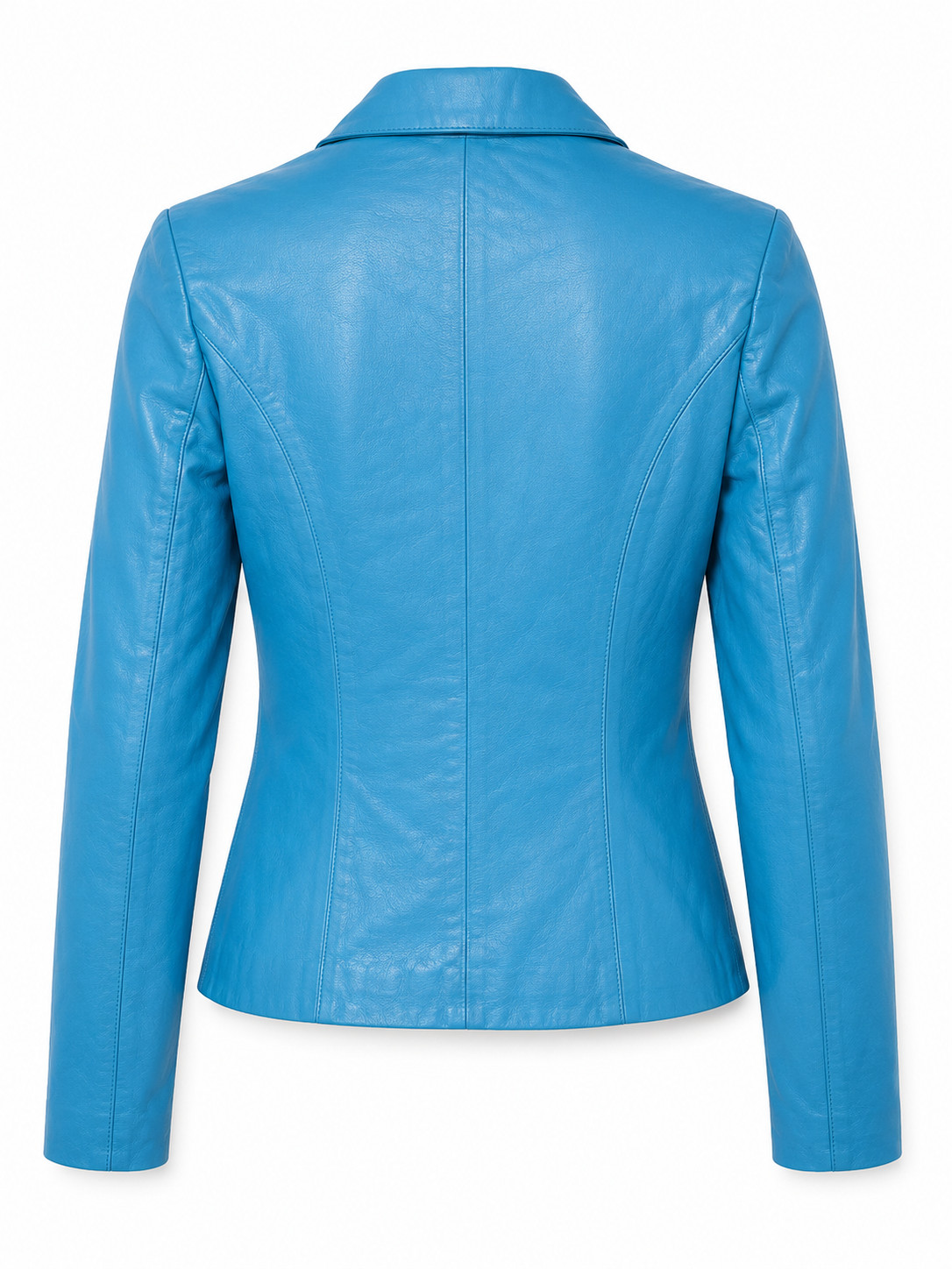 Genuine Black Color Leather Women Jacket Fitted Blazer Style, Tailored