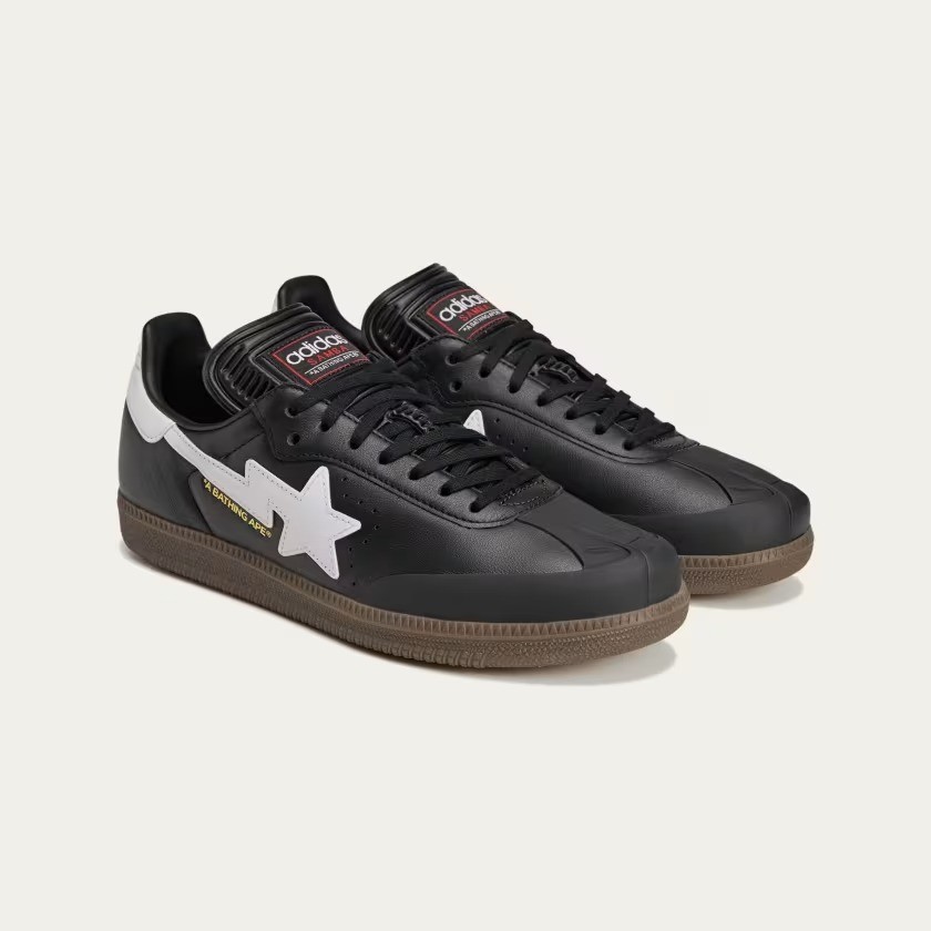 adidas Originals SAMBA BAPE JR9246 Core Black / Cloud White / Gum Men’s Size