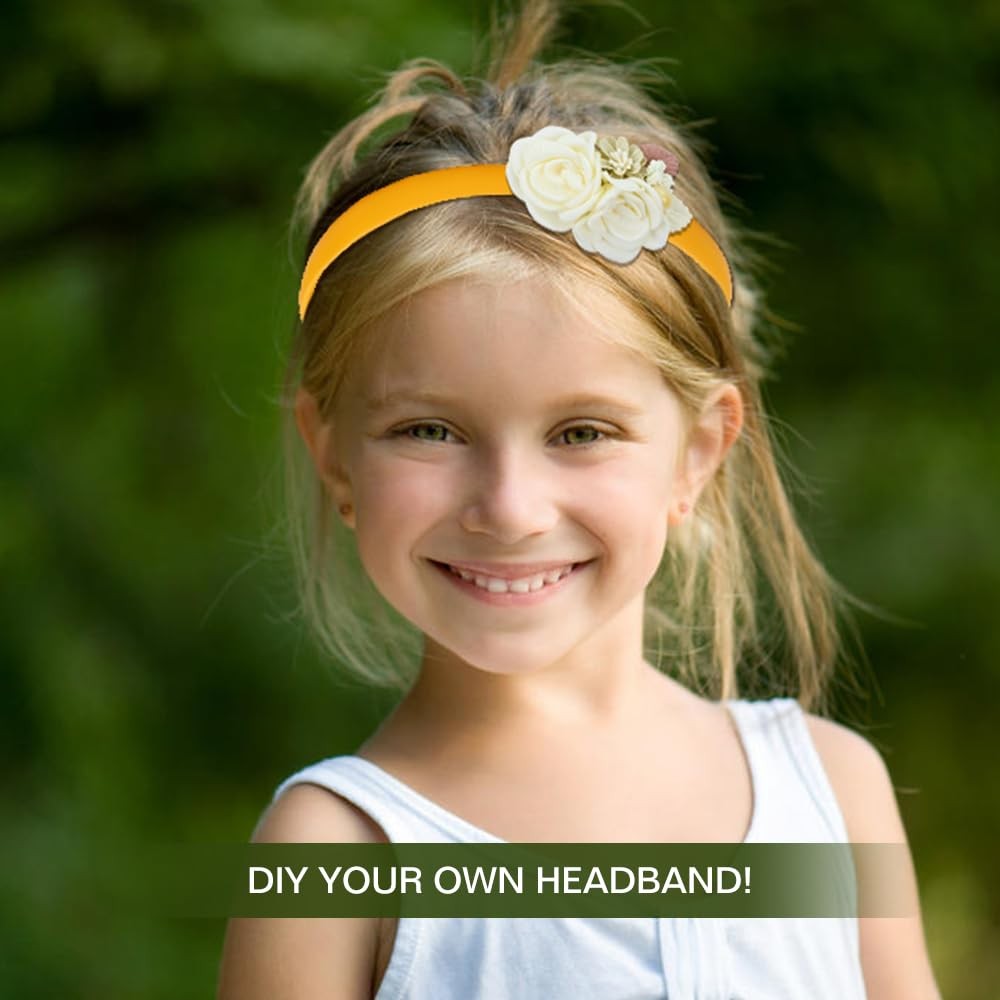 0.8cm/0.3″ Solid Plain Blank Thin Matte Plastic Headbands with Teeth DIY Craft