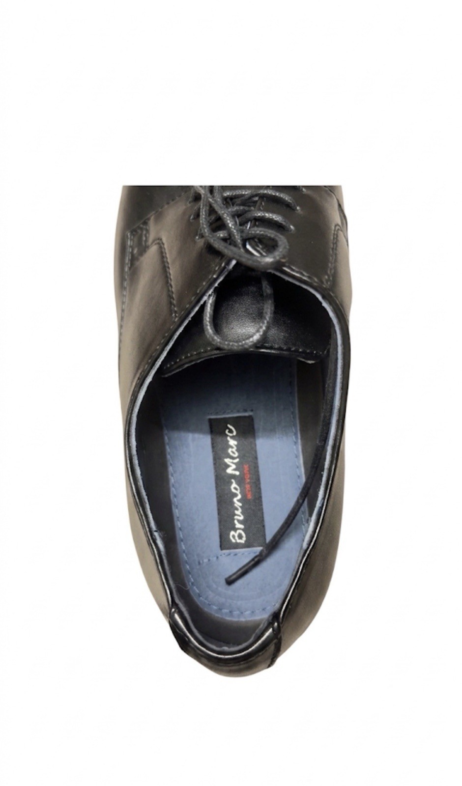Bruno Marc Prince-6 Men’s Black Leather Cap Toe Lace-Up Oxford US 11 EU 45