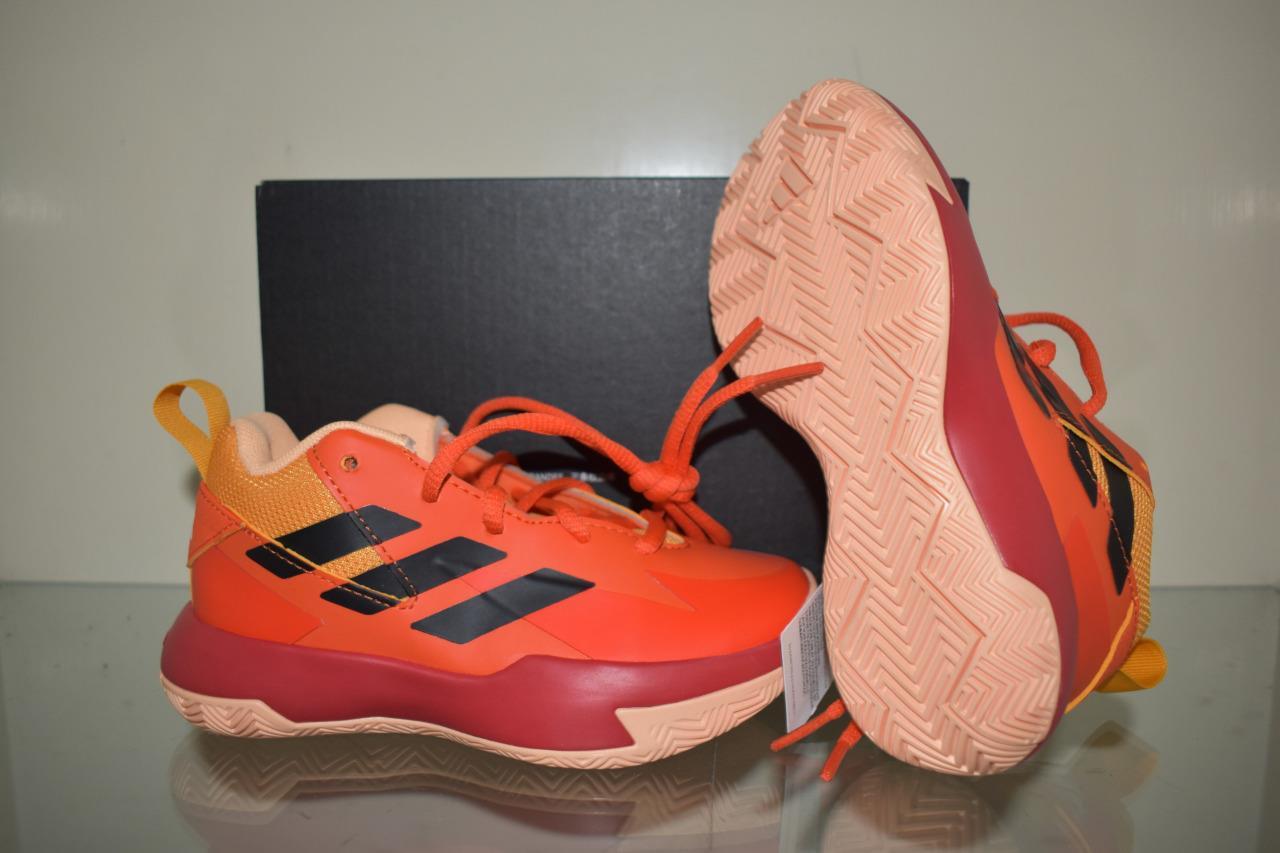 adidas Boy’s Cross Em up Select Basketball Shoes Orange/Grey IE9245 NIB