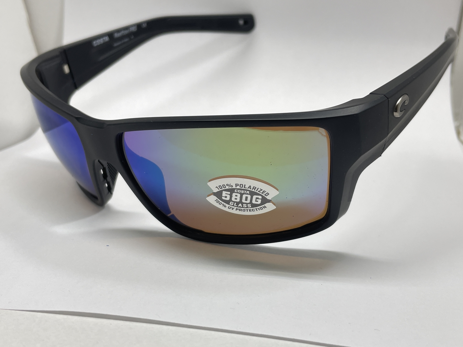 Costa Del Mar Reefton Pro sunglasses matte black frame green 580G glass lens