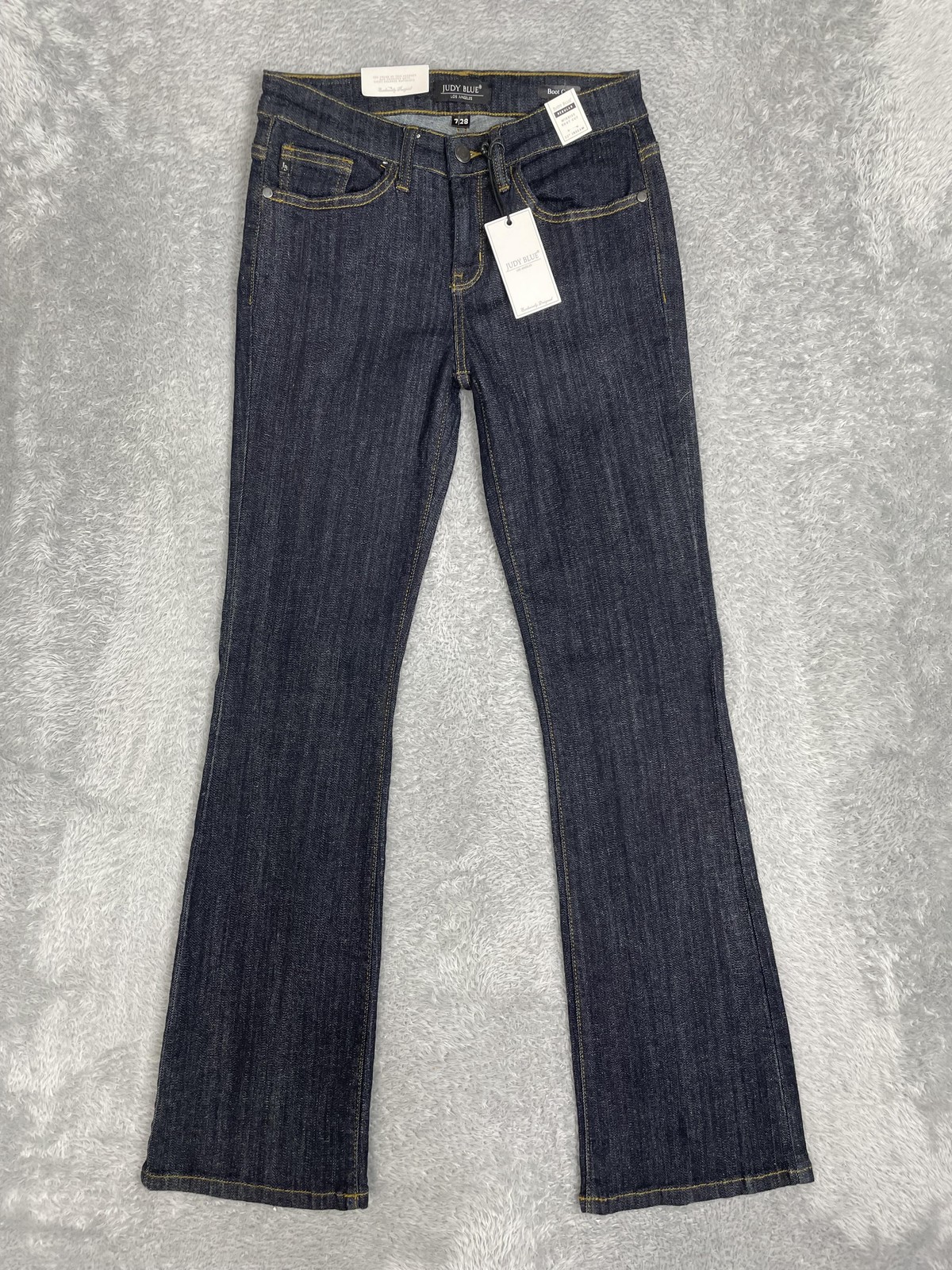 Judy Blue Boot Cut Jeans Womens 7/28 Blue Dark Wash Mid Rise Stretch Denim