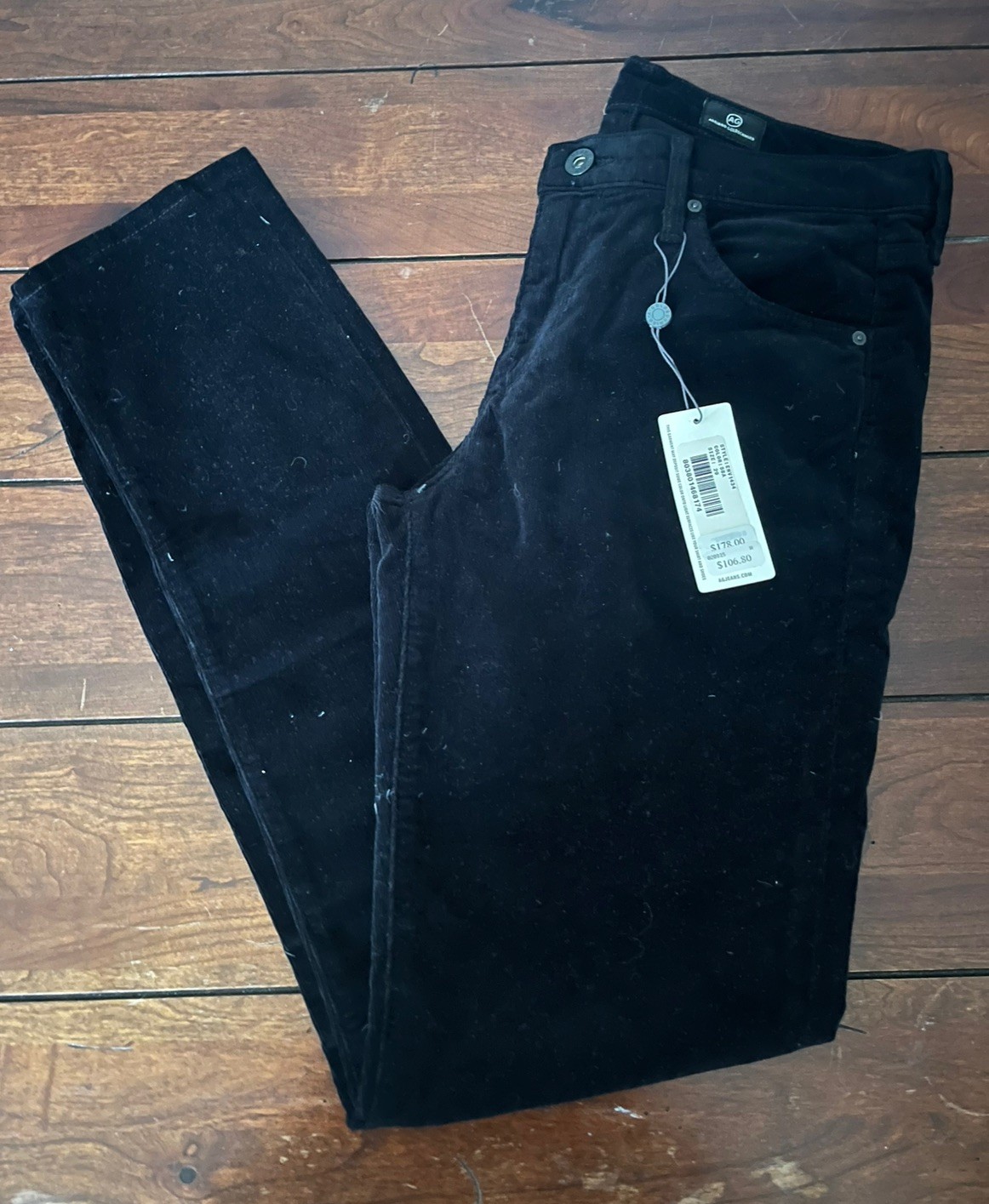 AG Adriano Goldschmied Farrah Skinny Jeans Womens 29R Black Dark Wash 29×30 USA