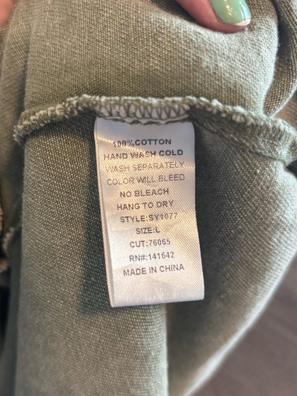 She + Sky Olive Green Mineral Wash Shirt Dress Womens Large Sleeveless Button