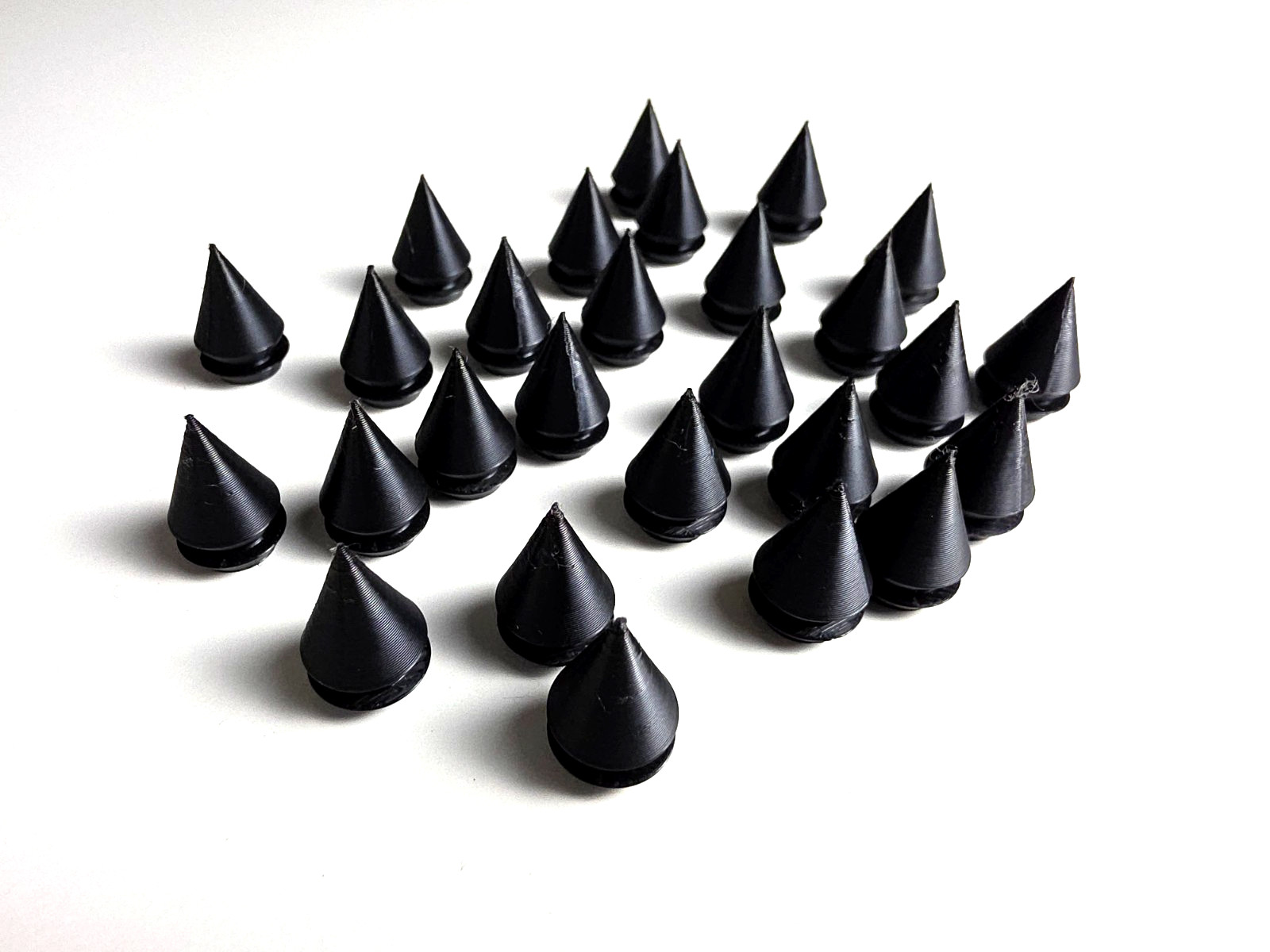 Croc Spike Shoe Charms – Custom Matte Black 26pc set punk goth festival cosplay
