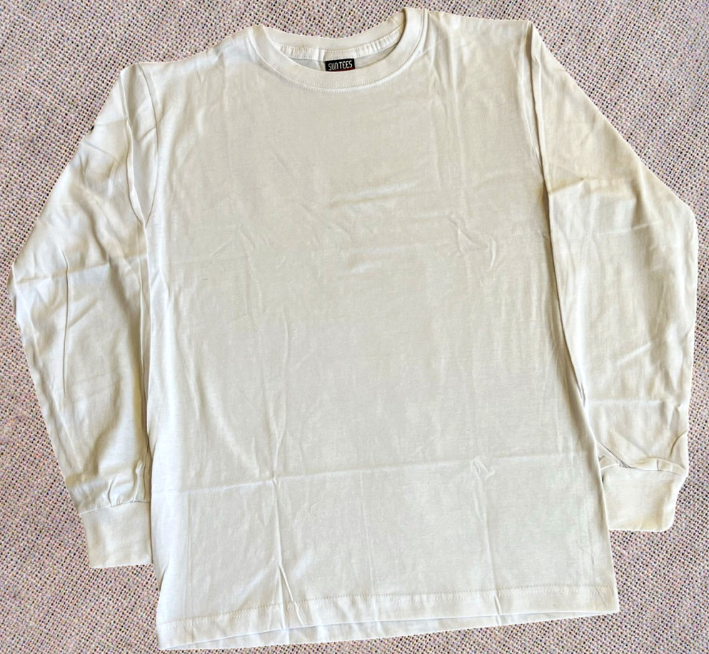 Men’s 100% Cotton Fine Quality Crew Neck Long Sleeve Shirt – Free Shipping