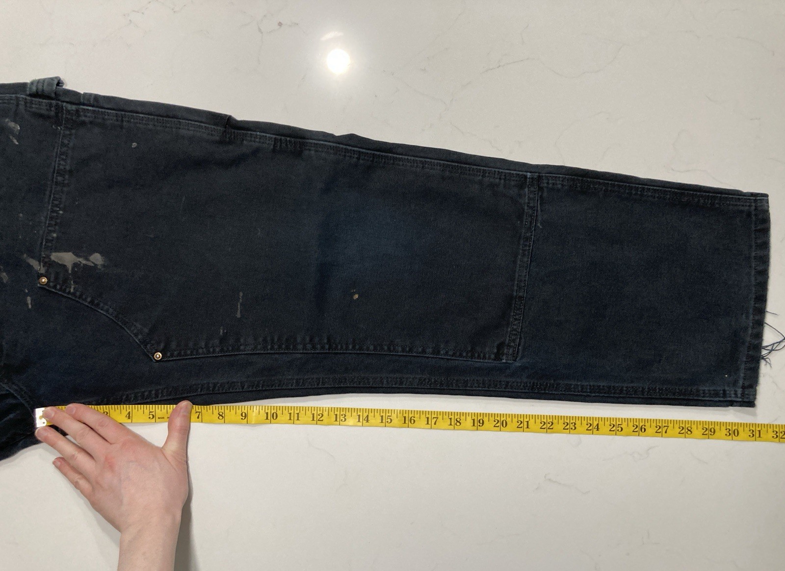 Carhartt B01 BLK Double Knee Work Pants Mens 40×32 (Fits 38×30) Distressed