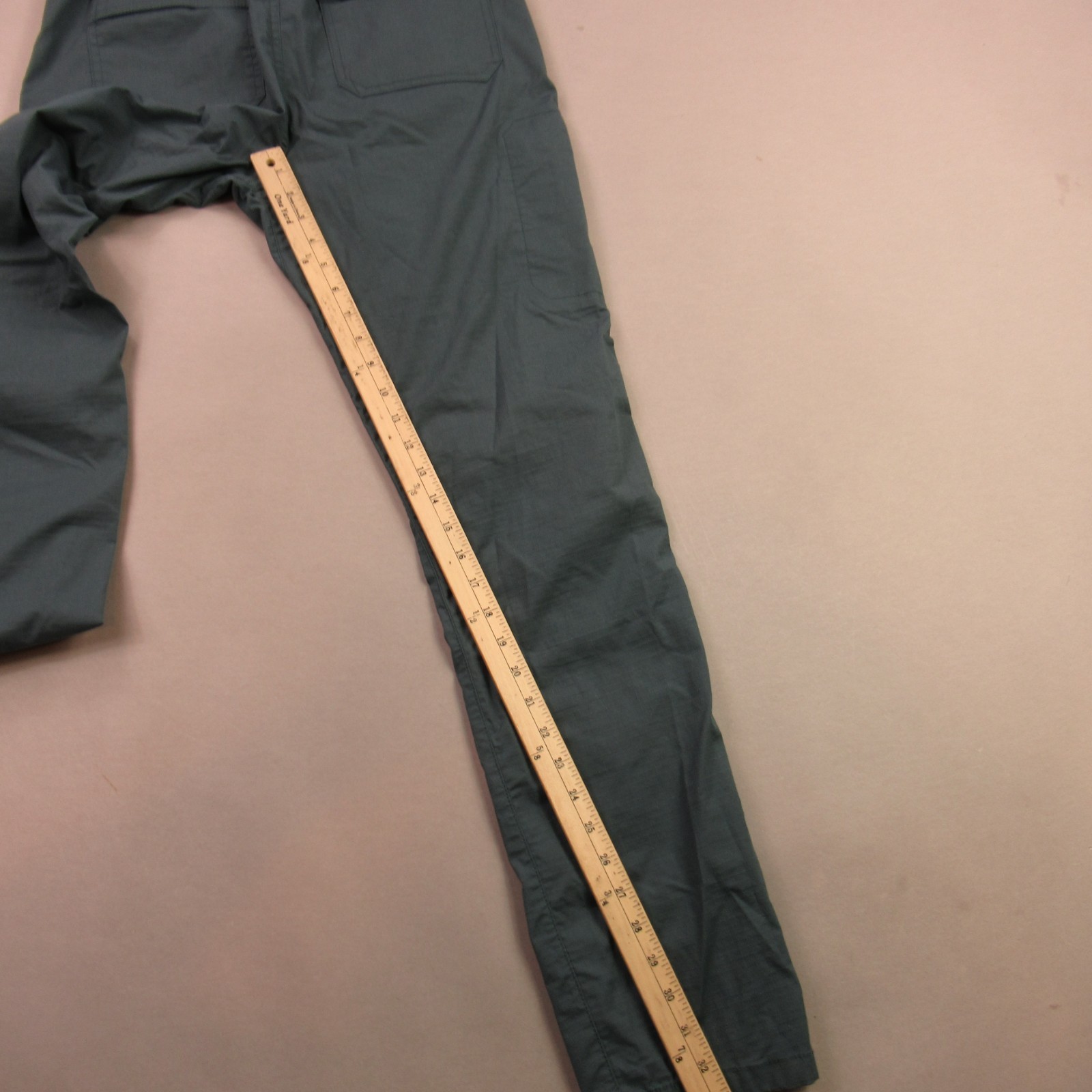 Prana Pants Mens Small Chino Pockets Casual Elastic Waist Green Lightweight