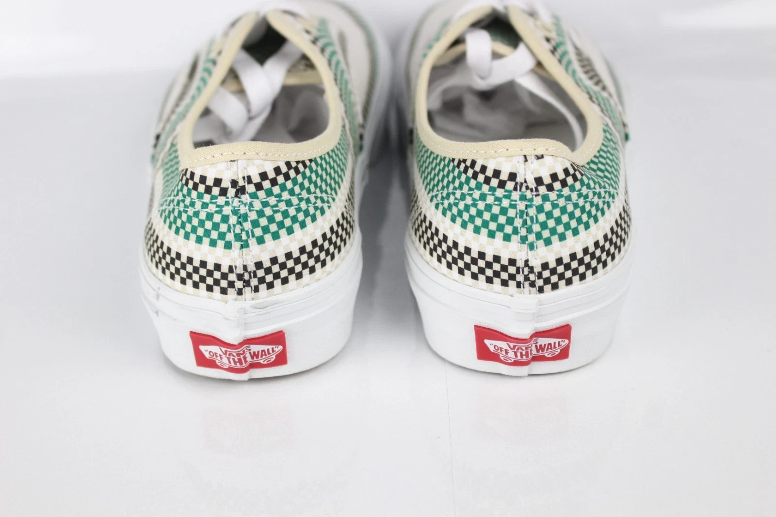 Vans Authentic Lace Up Micro Checkered Women’s Sizes Beige Green Black