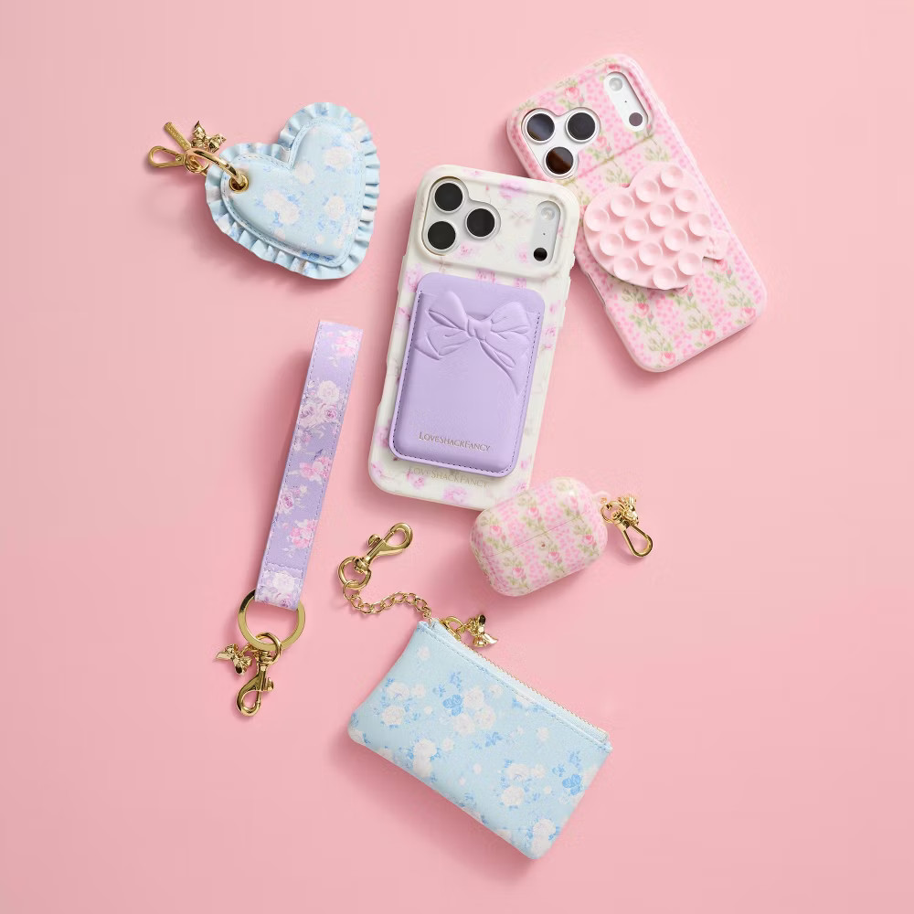 LoveShackFancy – Case-Mate Blooming Heirloom Printed PU Zipper Coin Pouch