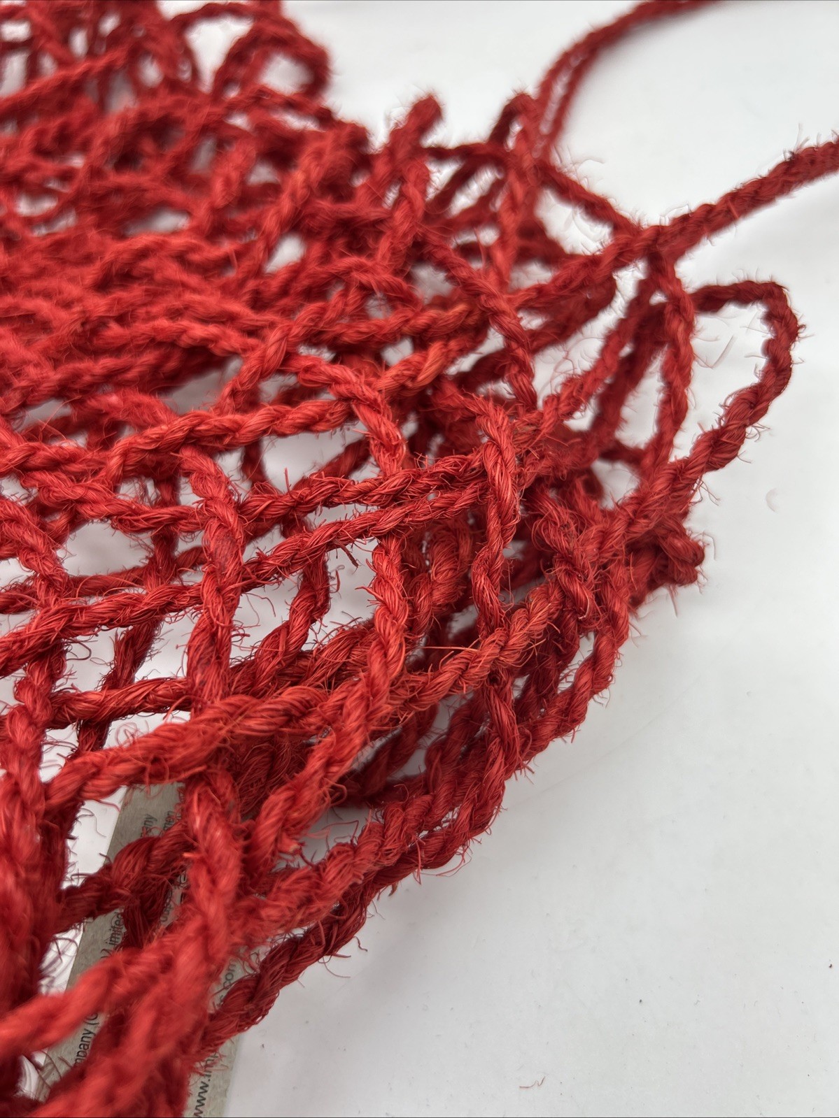 HandMade String Bag Sri Lanka Coconut Fibre Red Hand Woven Betel Koththu