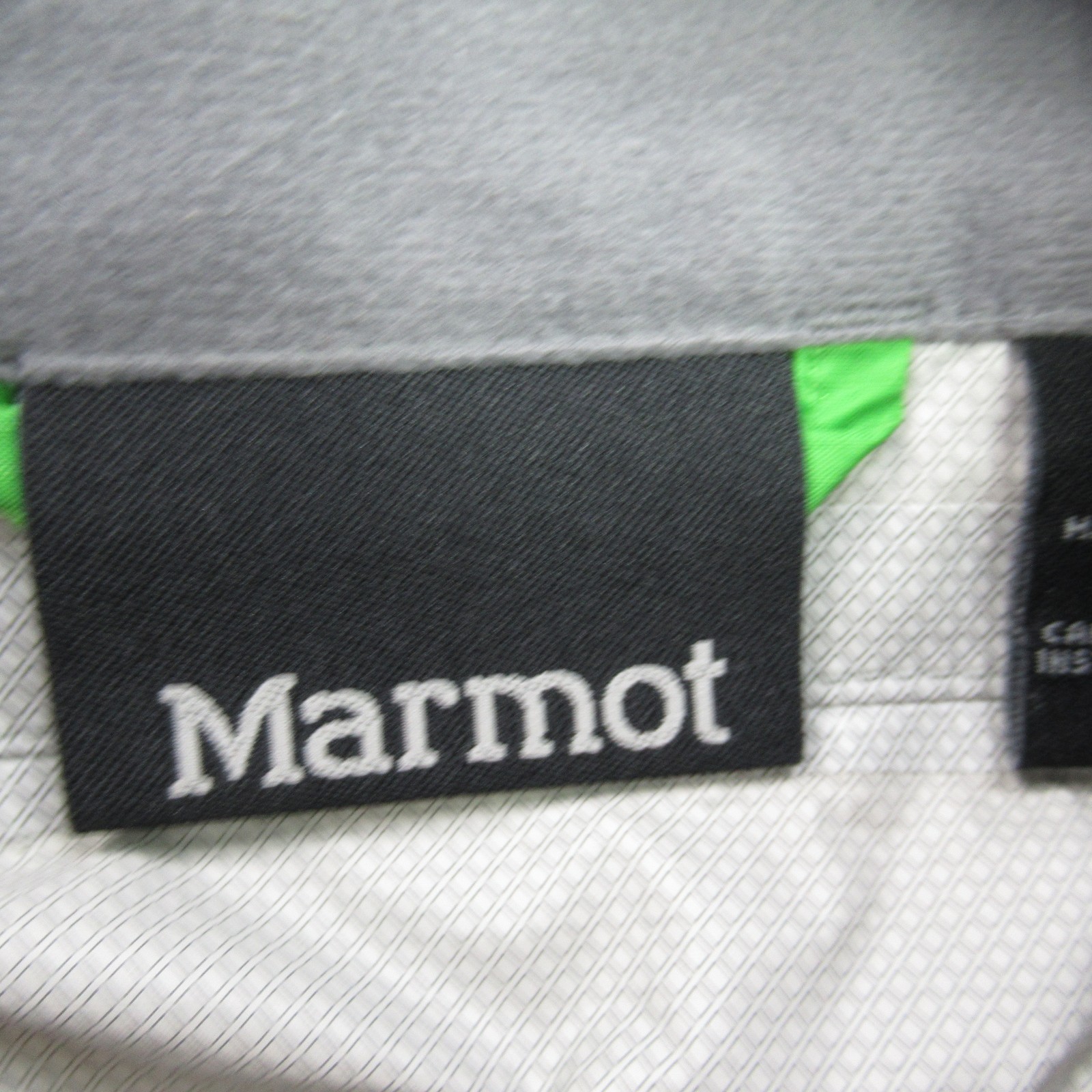 Marmot Men’s L/G Green Nylon Polyester Hooded Rain Jacket Windbreaker Shell Coat
