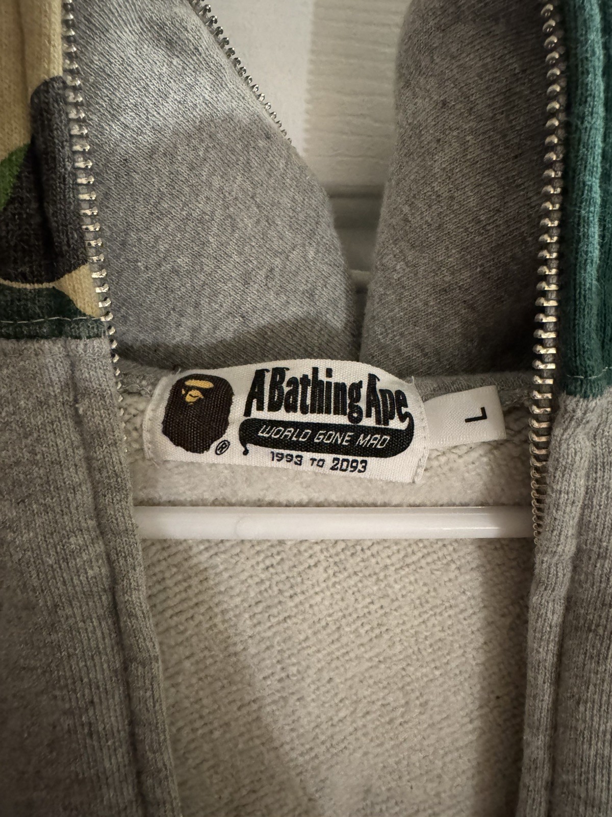 A Bathing Ape Bape 23rd Ann X FHC Ohio Store Shark Full Zip Hoodie Size L