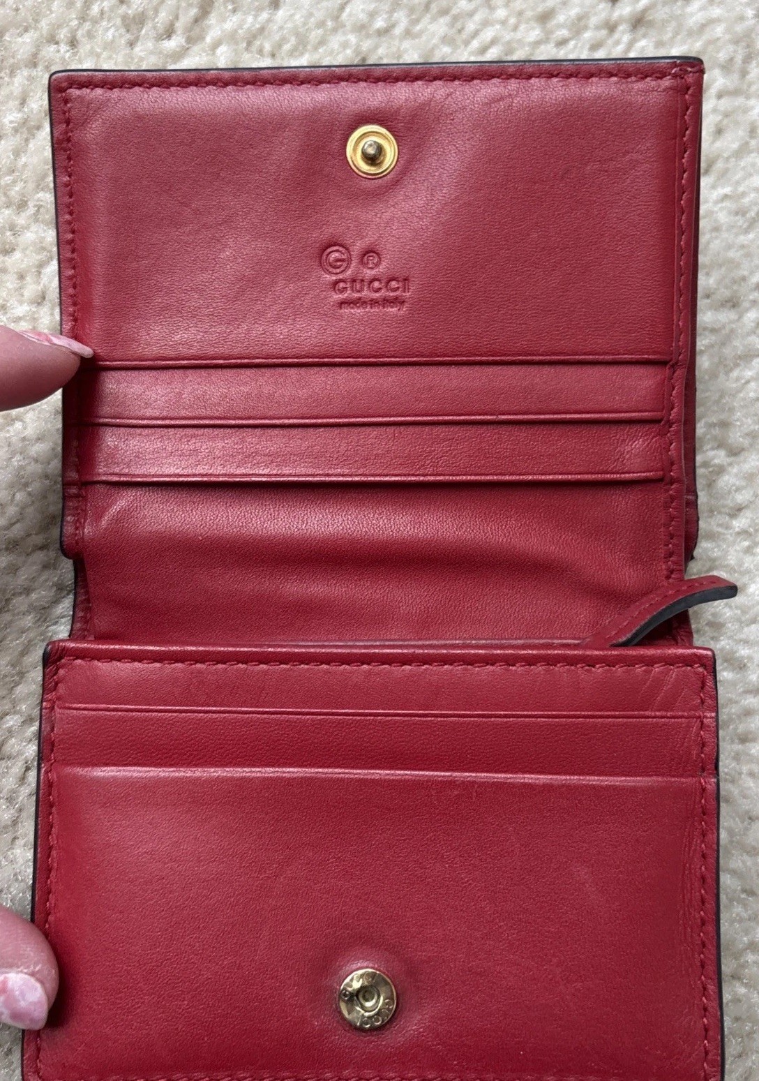 Gucci GG Supreme Monogram Blooms Blue wallet, Excellent condition!!!