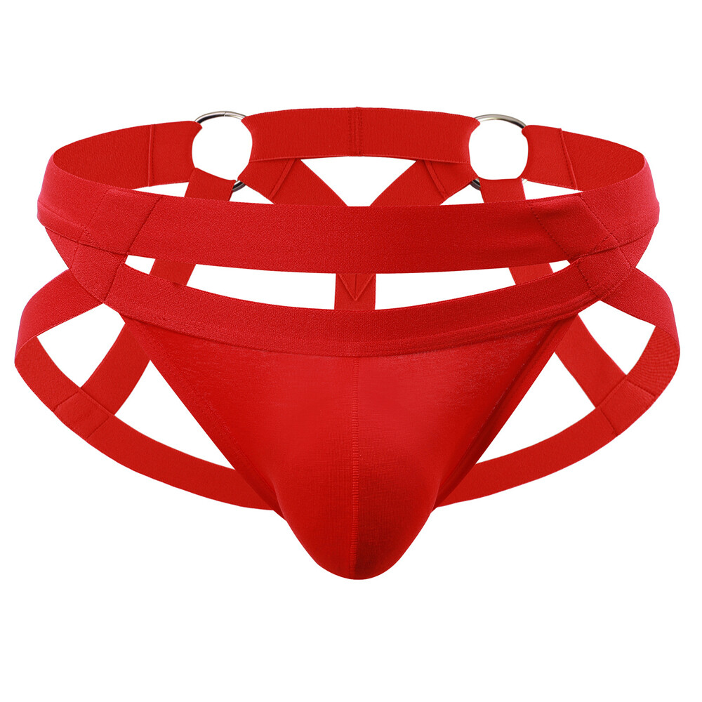 Men’s Jockstrap G-String Underwear Elastic Strap Thongs Sexy Costume Underpants