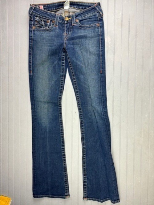True Religion Size 28 Womens Jeans Becky Bootcut Low Rise Stretch Dark Wash