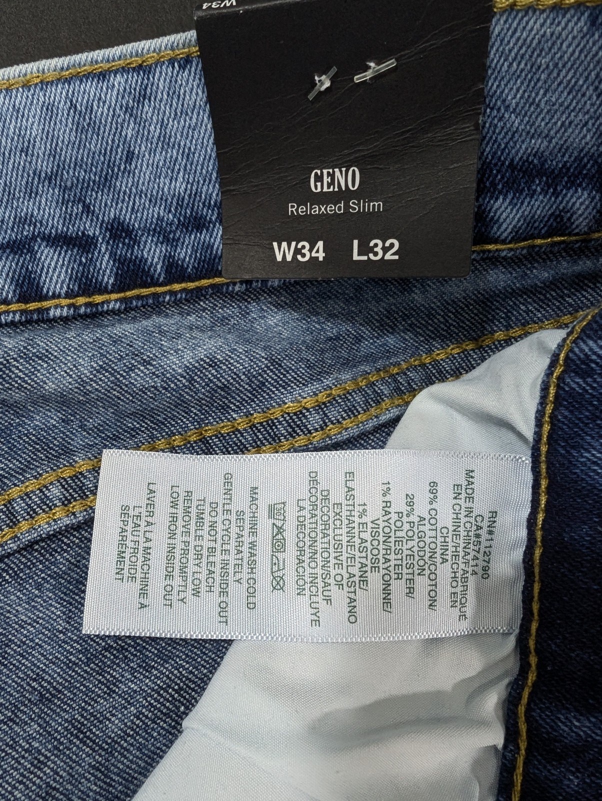 $159 True Religion Men`s Geno Relaxed Slim Jeans Men`s Size 36×32 38×32