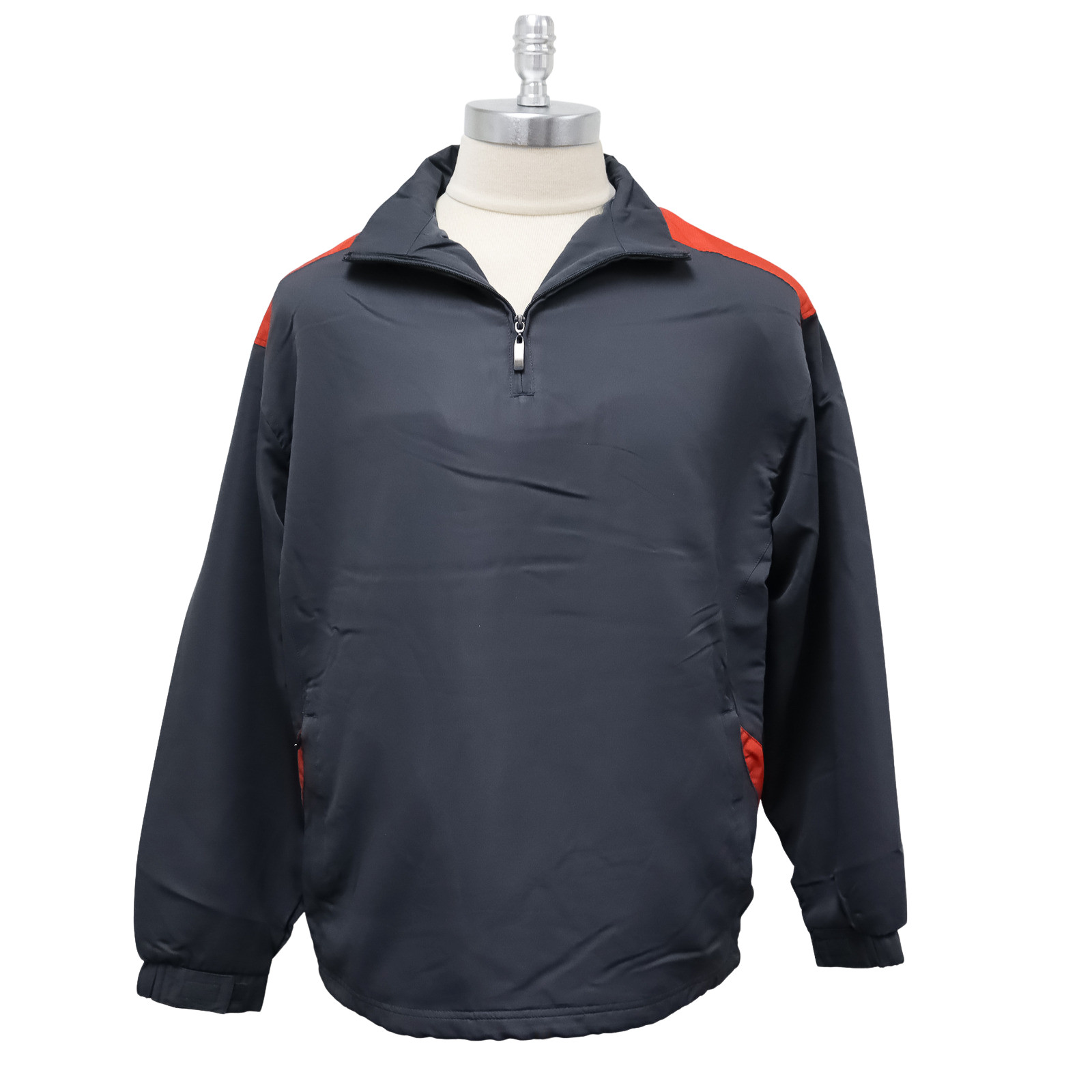 Tri-Mountain 2650 Parkview Charcoal Burnt Orange Quarter Zip XL Wind Jacket