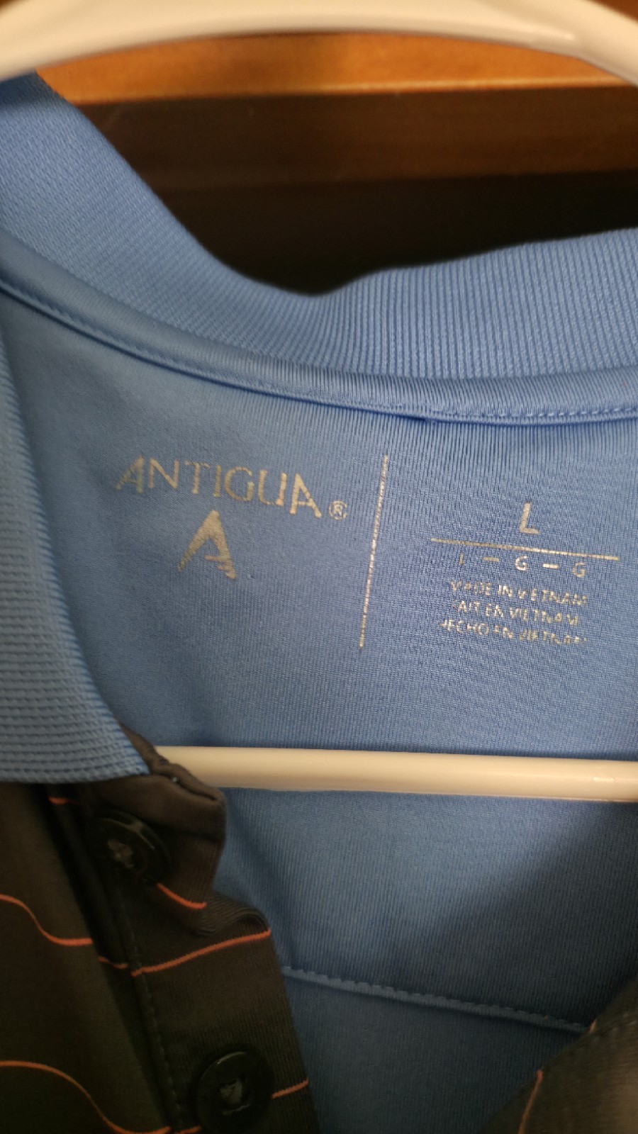 Antigua Men’s Polo Shirt Large, Soft, Smooth, Breathable Performance Blue