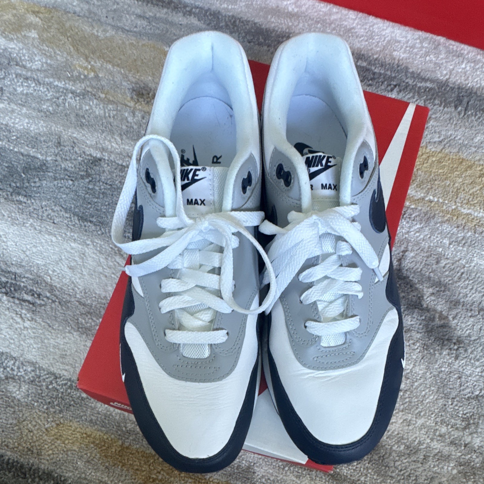 Nike Air Max 1 LV8 Obsidian Men’s Sneakers White/Gray/Black DH4059-100