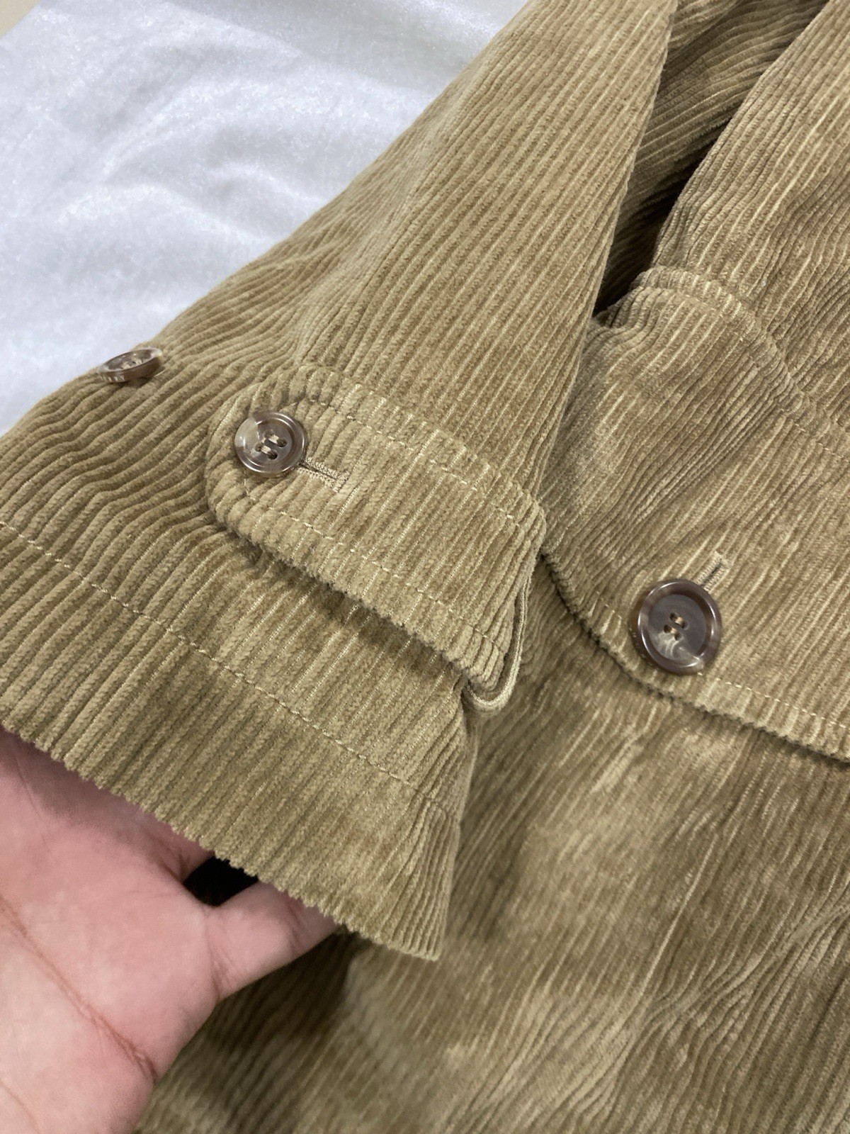 VTG Burberry London Corduroy Jacket Sherpa Lined Beige Nova Check Men Sz L