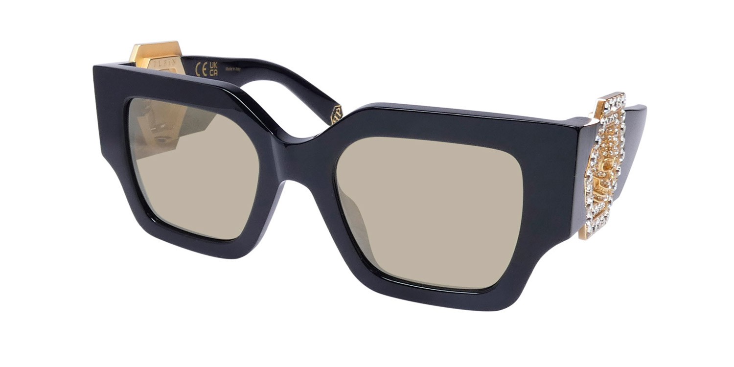 NEW PHILIPP PLEIN SPP103S PLEIN JEWEL SUNGLASSES PLASTIC BLACK WOMENS ITALY