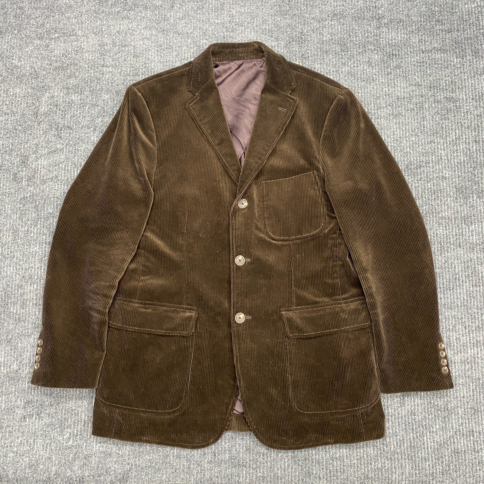 Vintage Polo Ralph Lauren Brown Corduroy Sport Coat Blazer Mens Medium