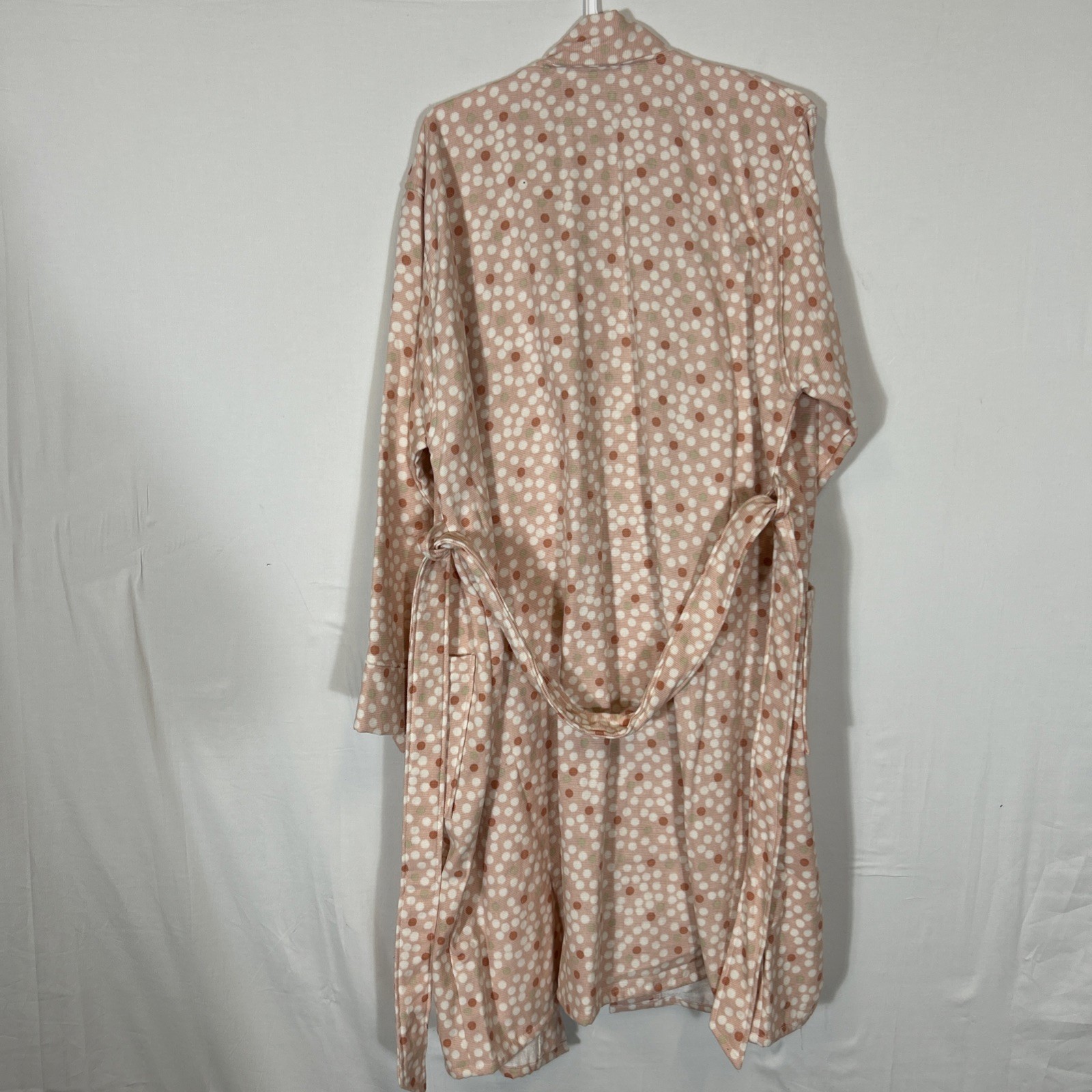 $30 Room Essentials Pink Dot Robe Woman’s Cotton Lounge Sleepwear Size L/XL