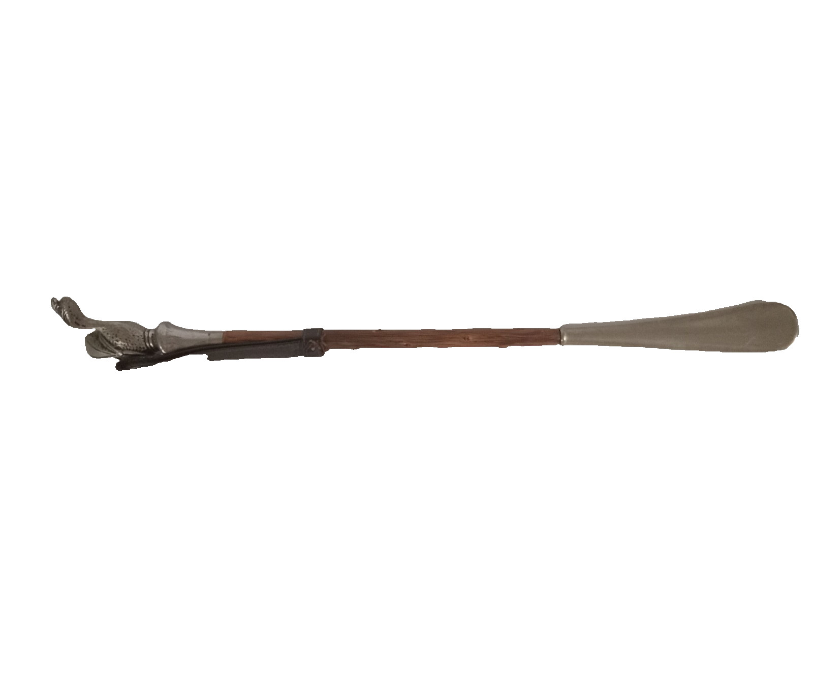 Vintage Pewter Handle Medieval Knight MCM Shoehorns 21″