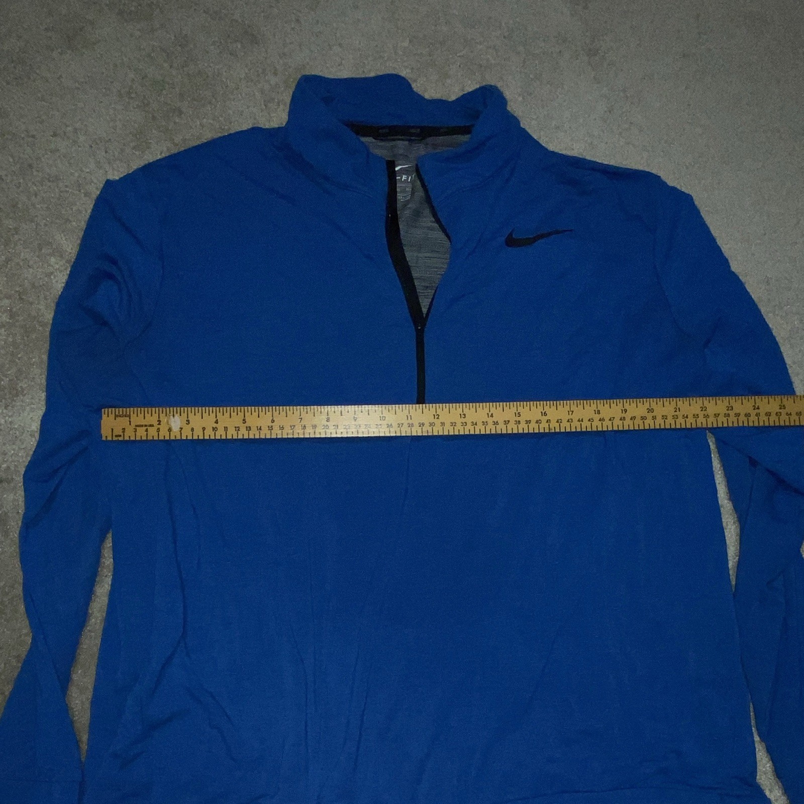 Nike Dri-FIT Men’s 1/4 Zip Mock Neck Pullover Blue XXL Long Sleeve