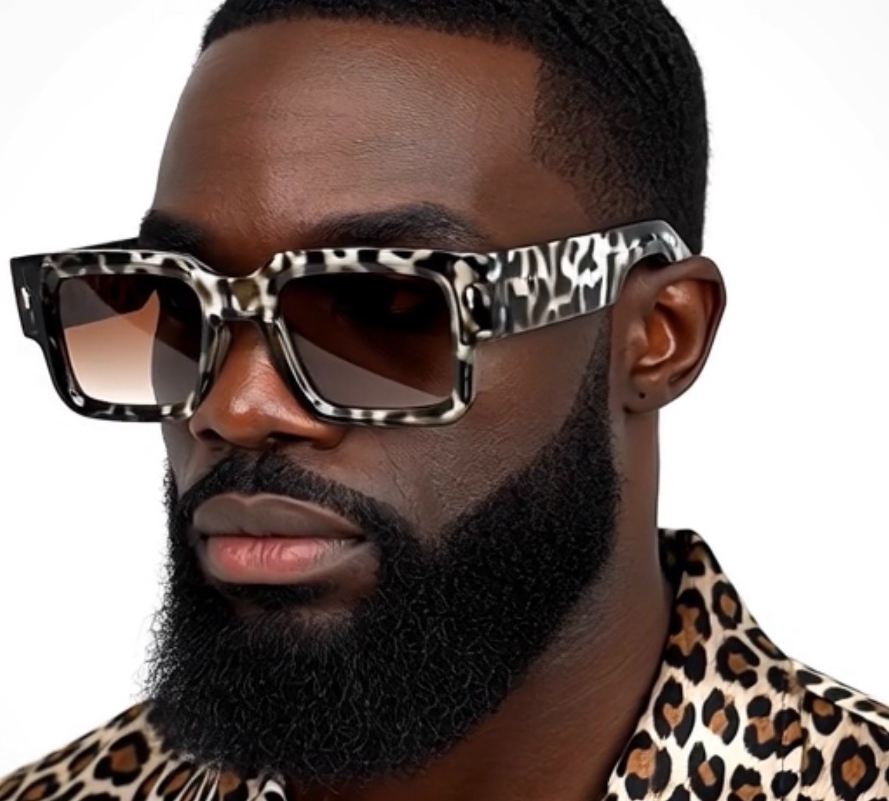 Black Thick Square Frame Chunky Yellow Tinted Lens Sunglasses Street Outdoor New