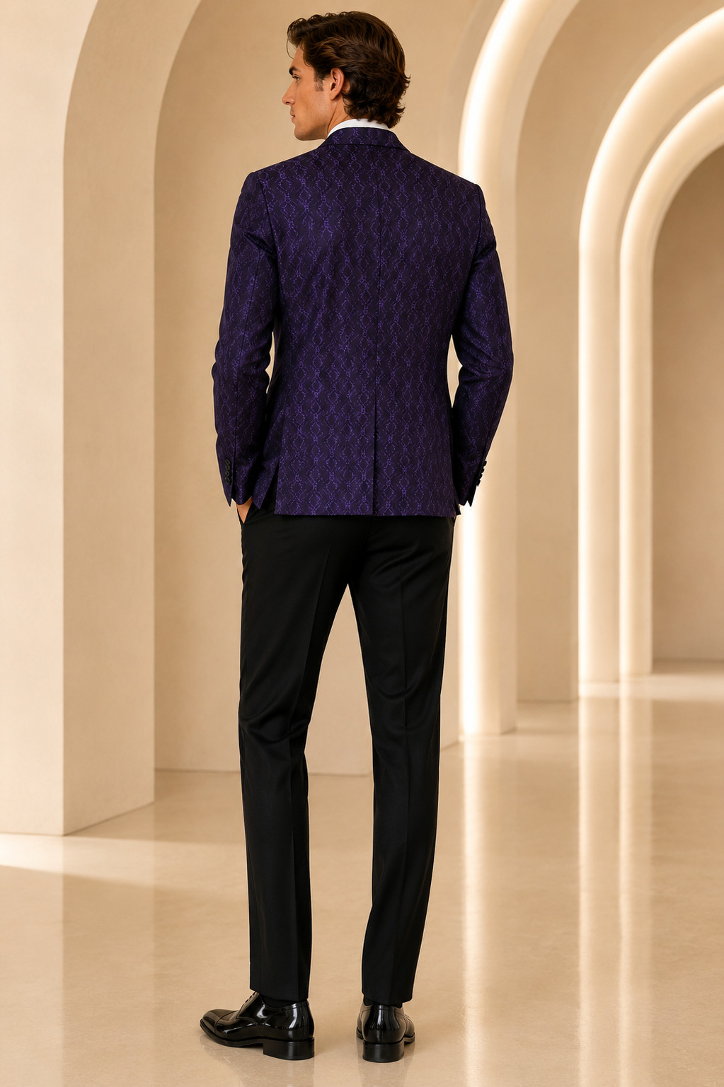 100% Authentic.. Mens Just Cavalli “Spring/Summer 2015* Purple Blazer Size 48.