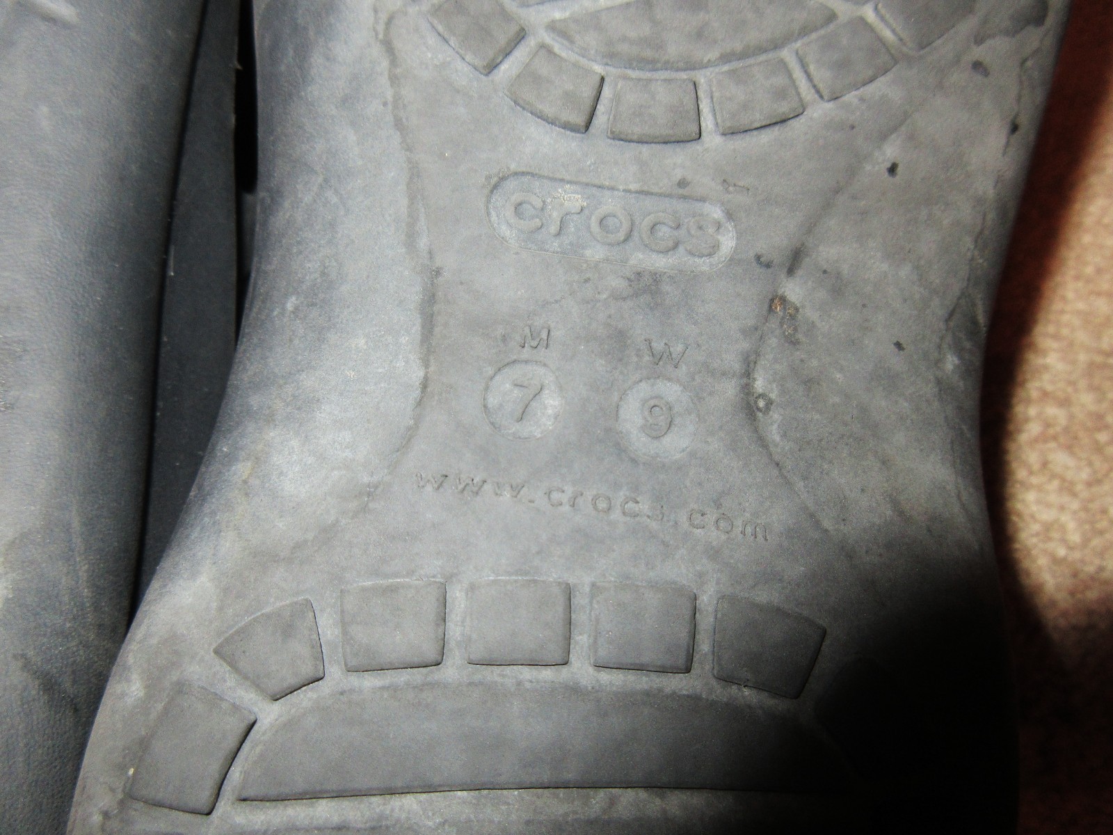 Crocs Dual Comfort Modi Sport Slip On Thong Flip Flops Sandals Black W 9 M 7