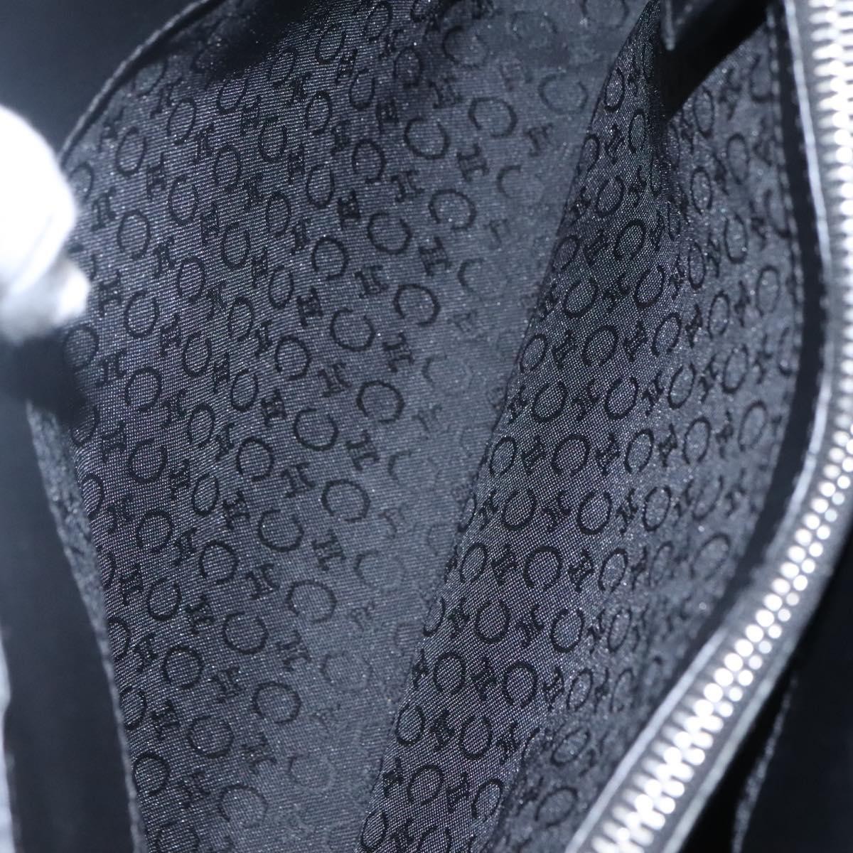 CELINE C Macadam Canvas Hand Bag Black Auth sw213
