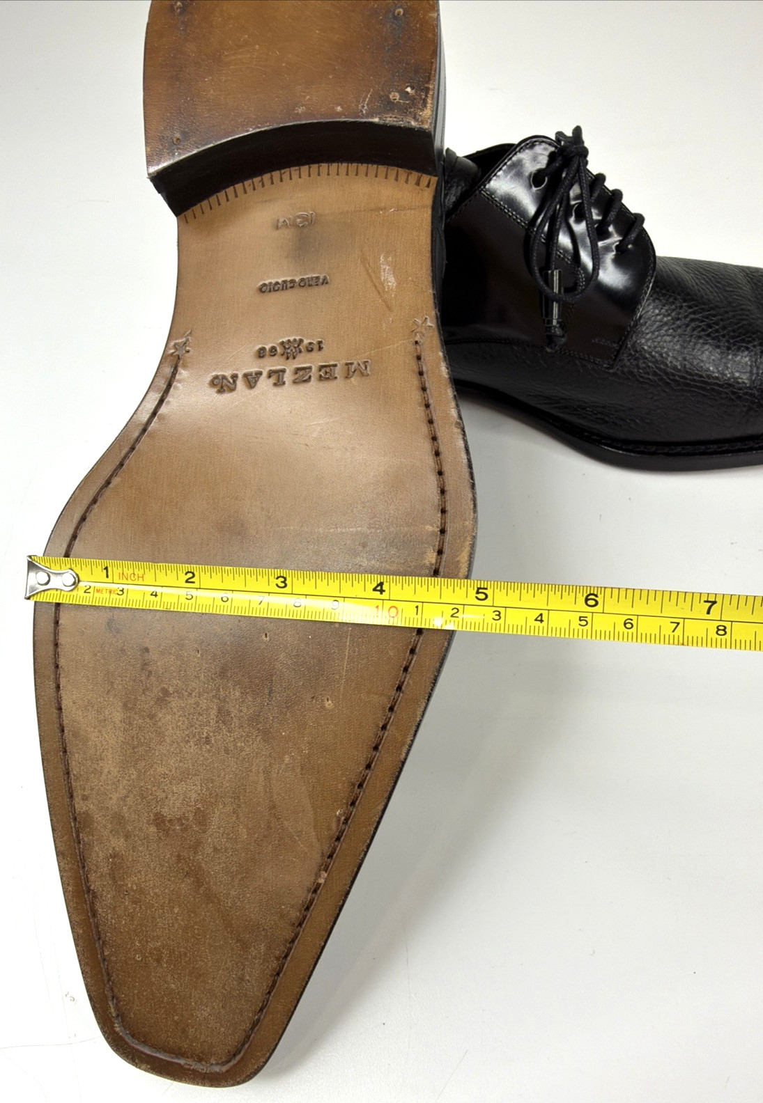 Mezlan Soka Lace-Up Oxford Black Leather Dress Shoes Cap Toe Men’s US M 13