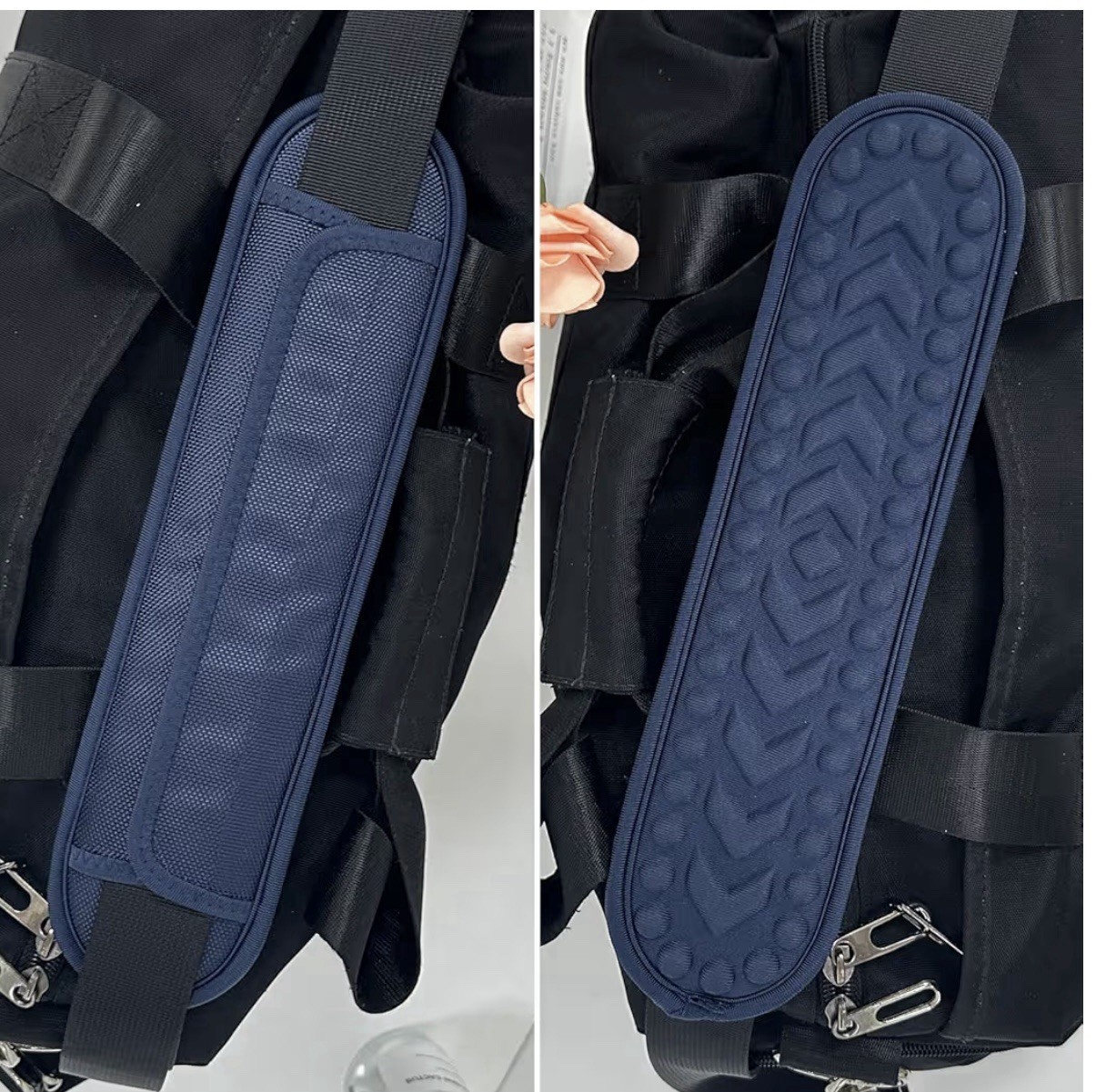 2 Pack Breathable 3D Cushion Air Backpack Strap Pads(Sapphire Blue)
