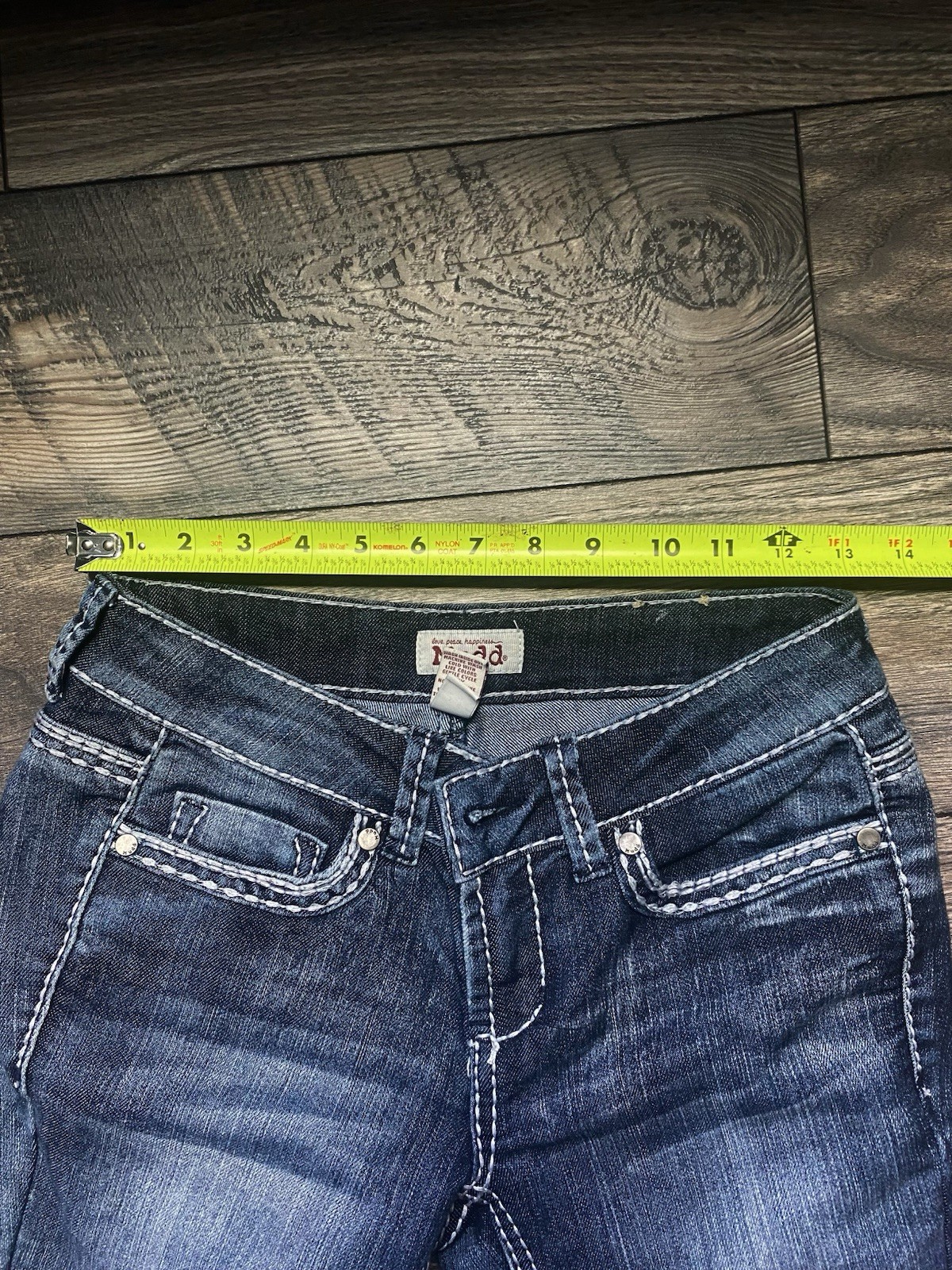Womens Vintage Y2k Jeans Mudd Size 3 Blue Denim Boot Cut Low Rise