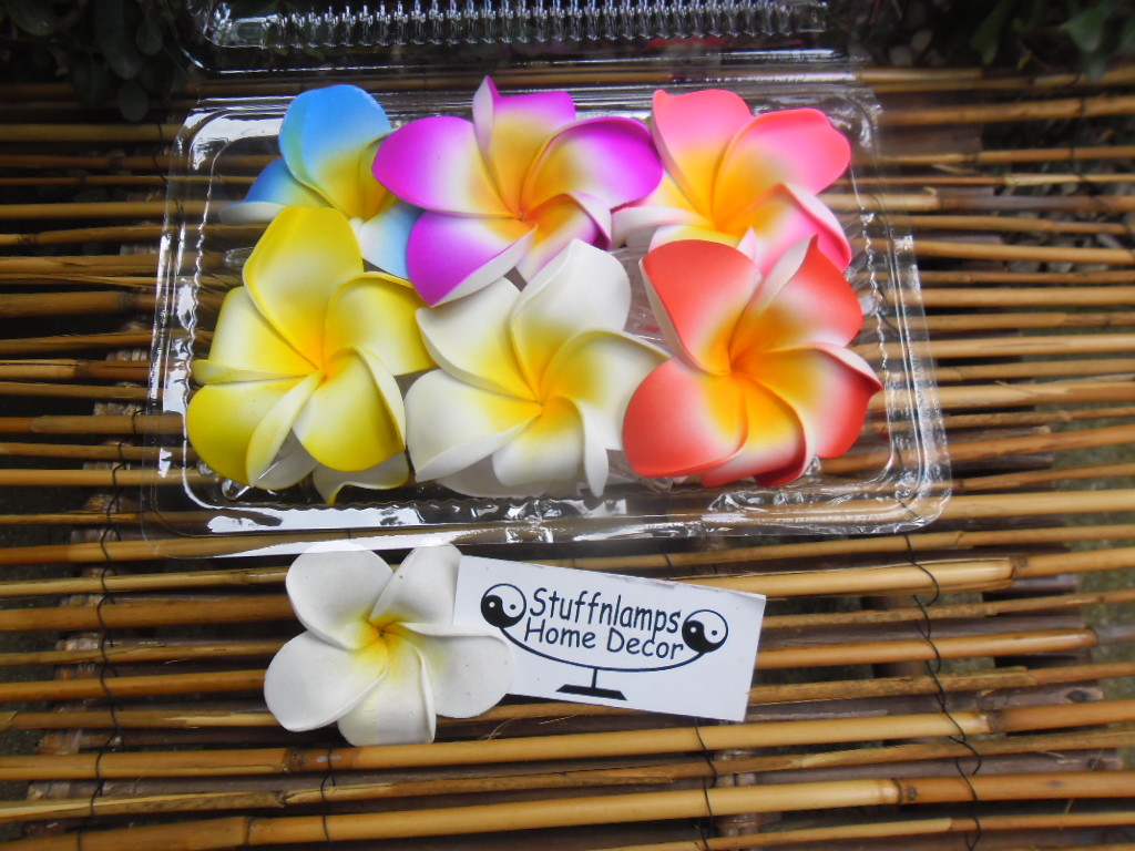 Large Frangipani Hair Claw clips – 9cm diameter double flowers x 6