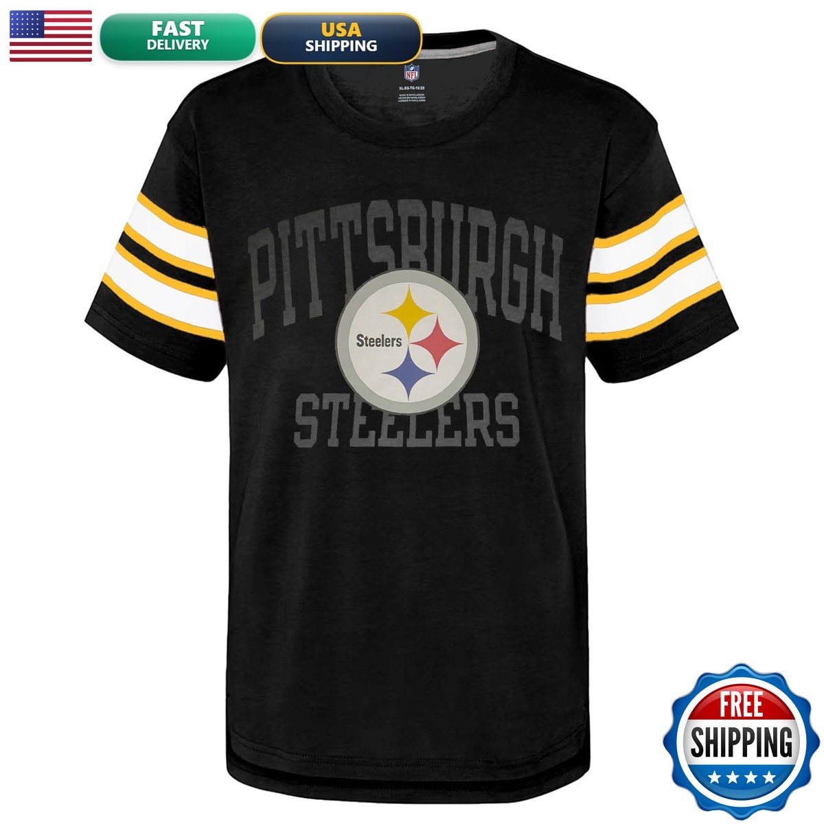 Outerstuff NFL Kids Youth 8-20 Team Official Stripe Wordmark Primary Logo