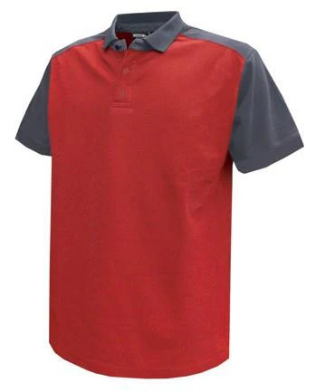 Dassy Polo Shirt Cesar Cotton Red Grey M (nml)